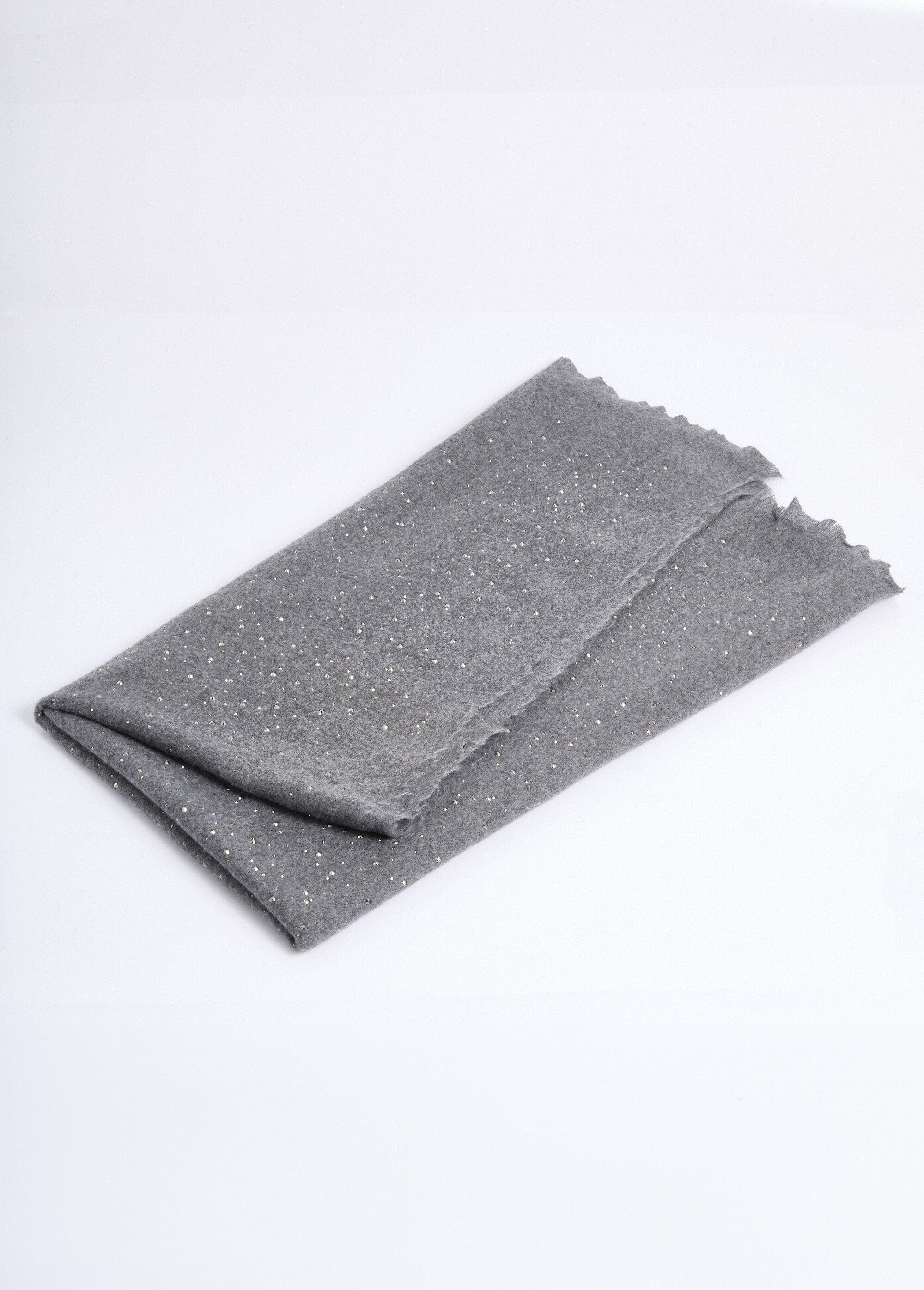 Echarpe fine en lainage avec strass Femme Gris TOPJC25261 DE1