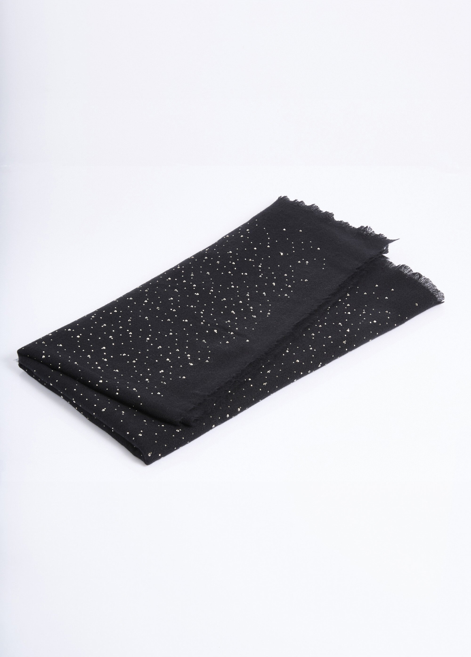 Echarpe fine en lainage avec strass Femme Noir TOPJC25261 DE1