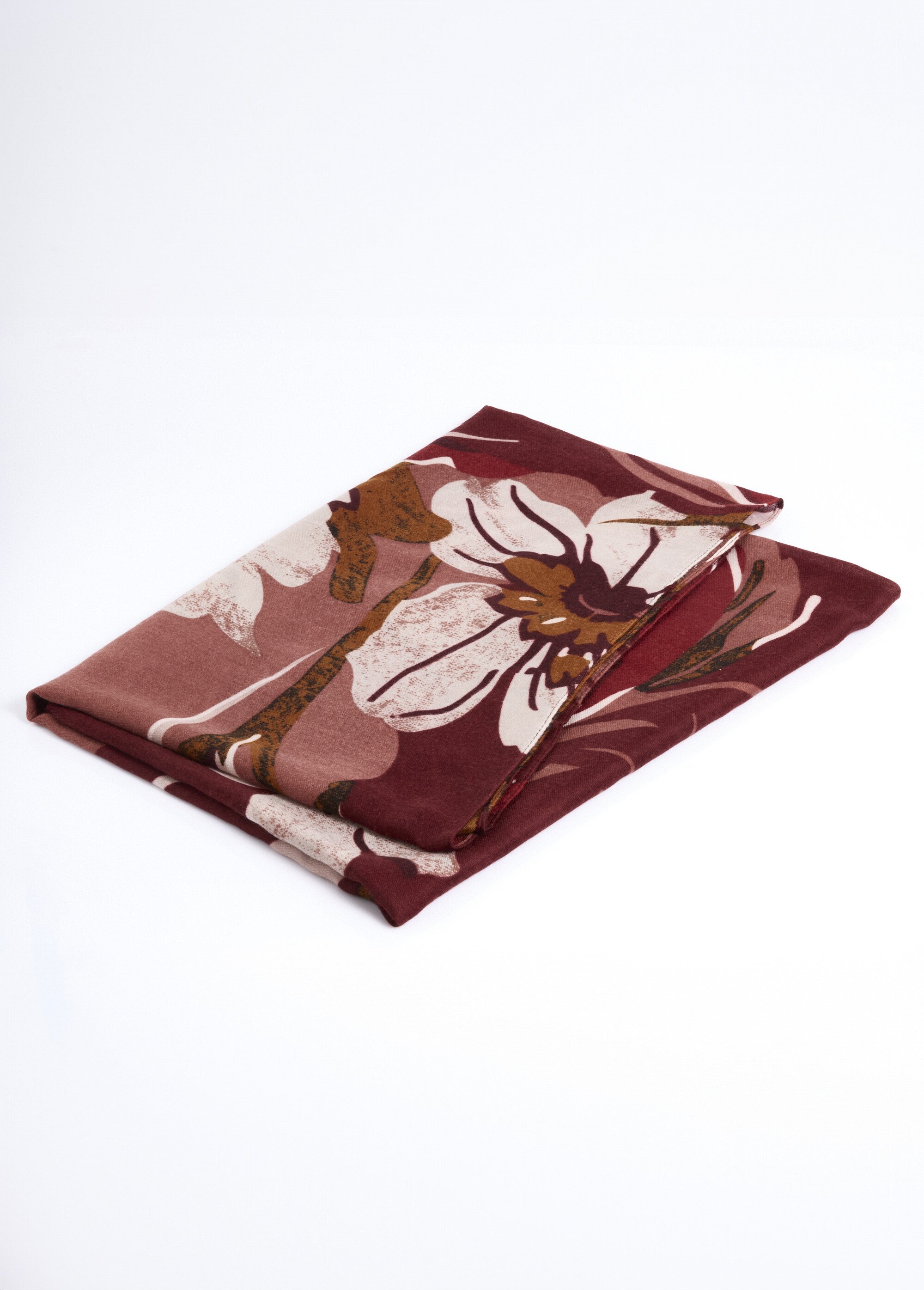 Echarpe fine motif fleuri en camaieu Femme Rouge TOPJC25130 DE1