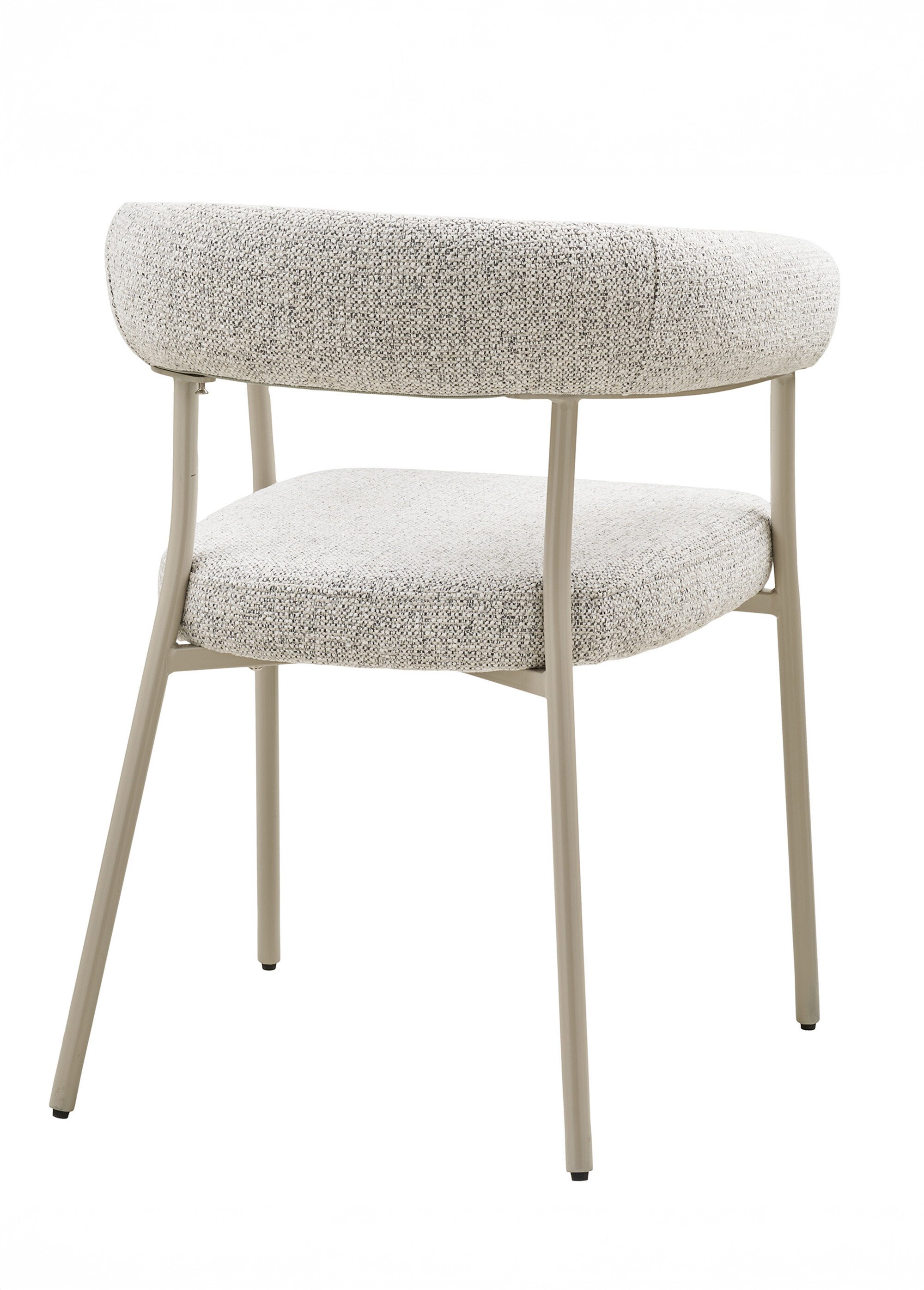 Fauteuil de salle à manger en bouclette BEIGE HN-1001405 DO1