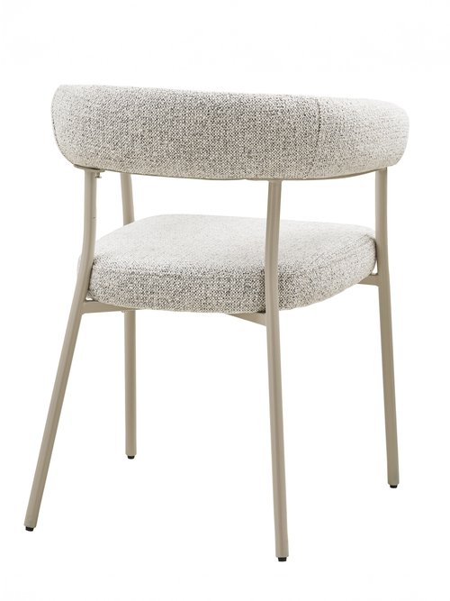 Fauteuil de salle à manger en bouclette BEIGE HN-1001405 DO1