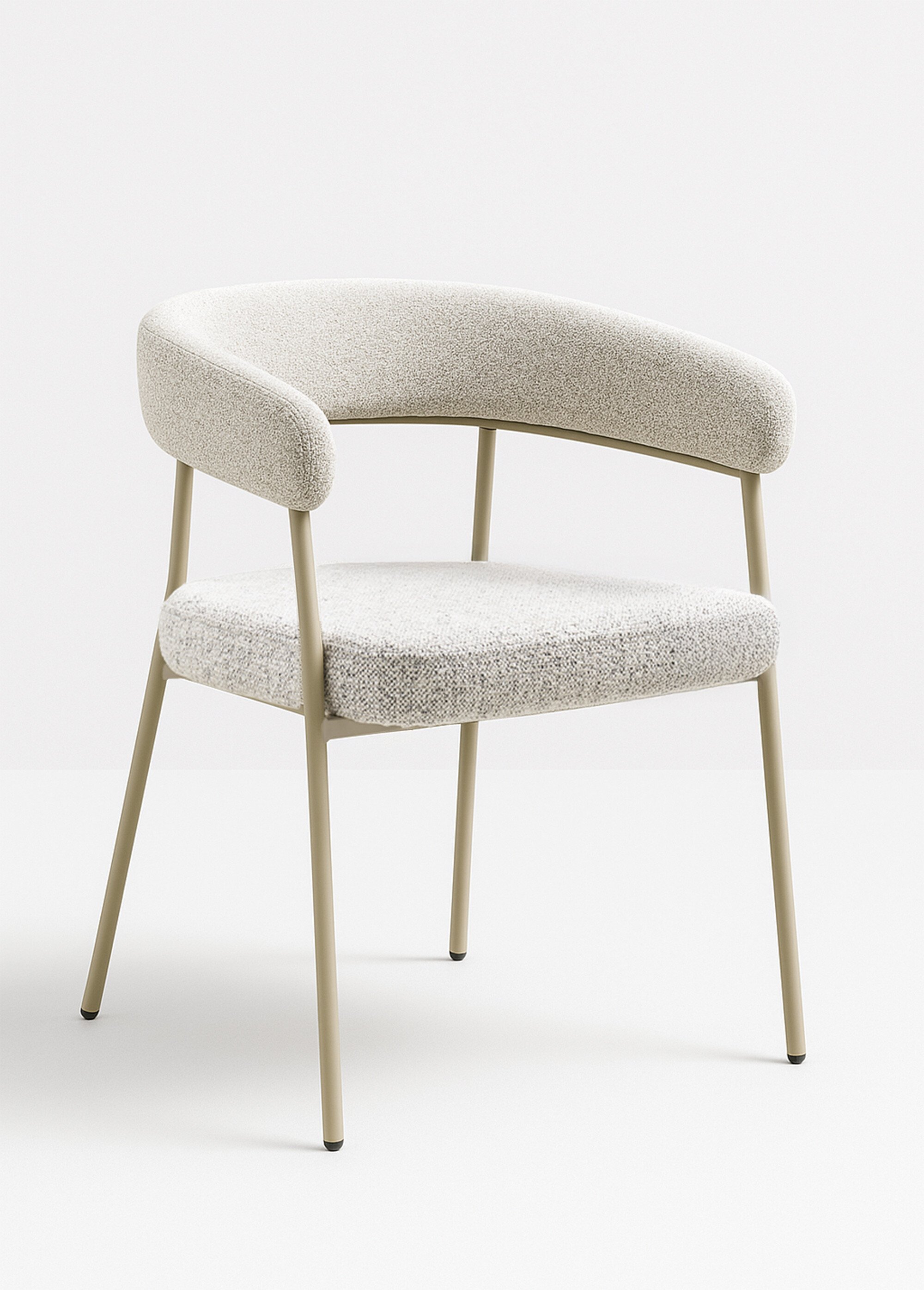 Fauteuil de salle à manger en bouclette