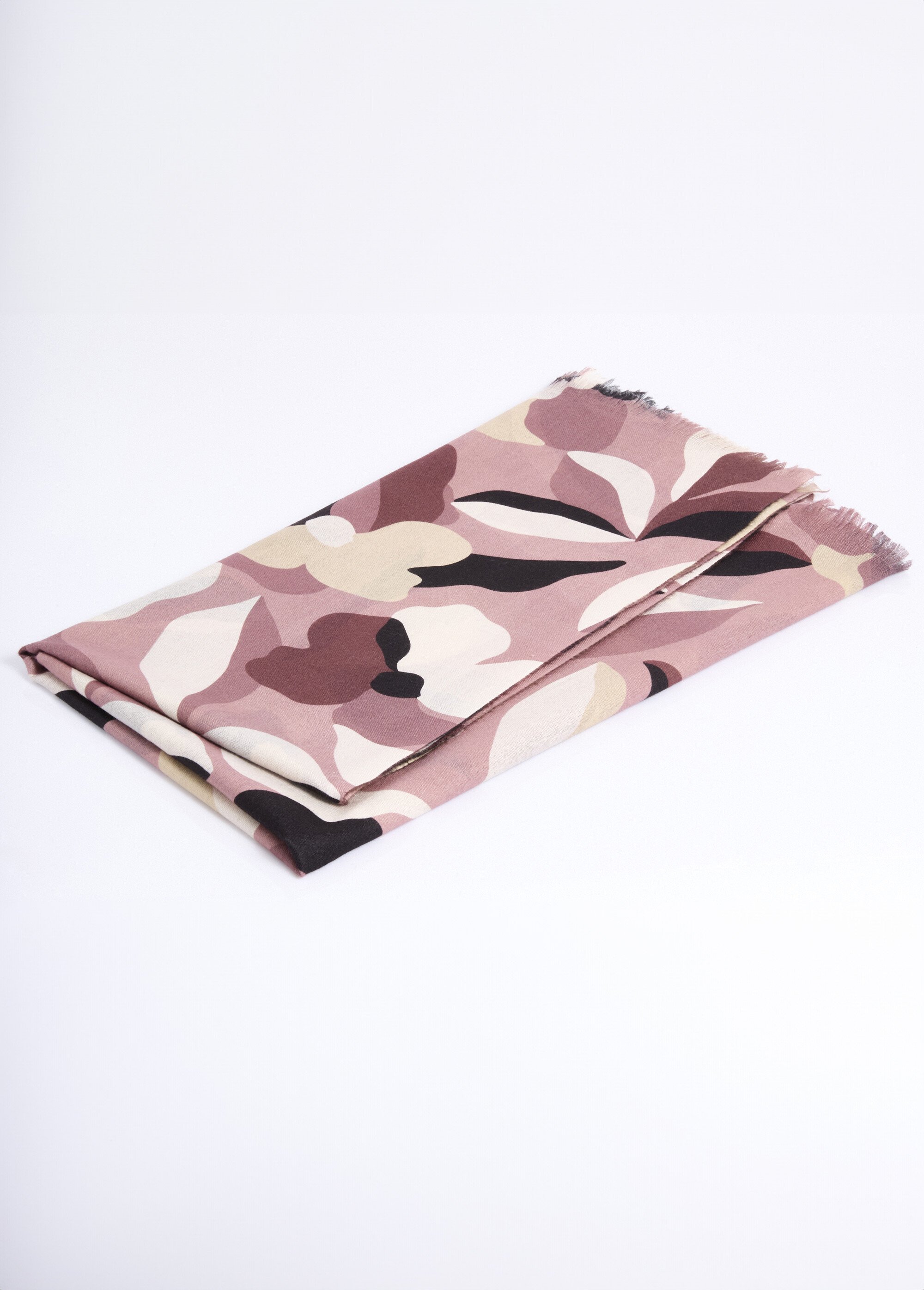 Foulard imprimé fleuri graphique Femme Rose TOPJC25189 DE1