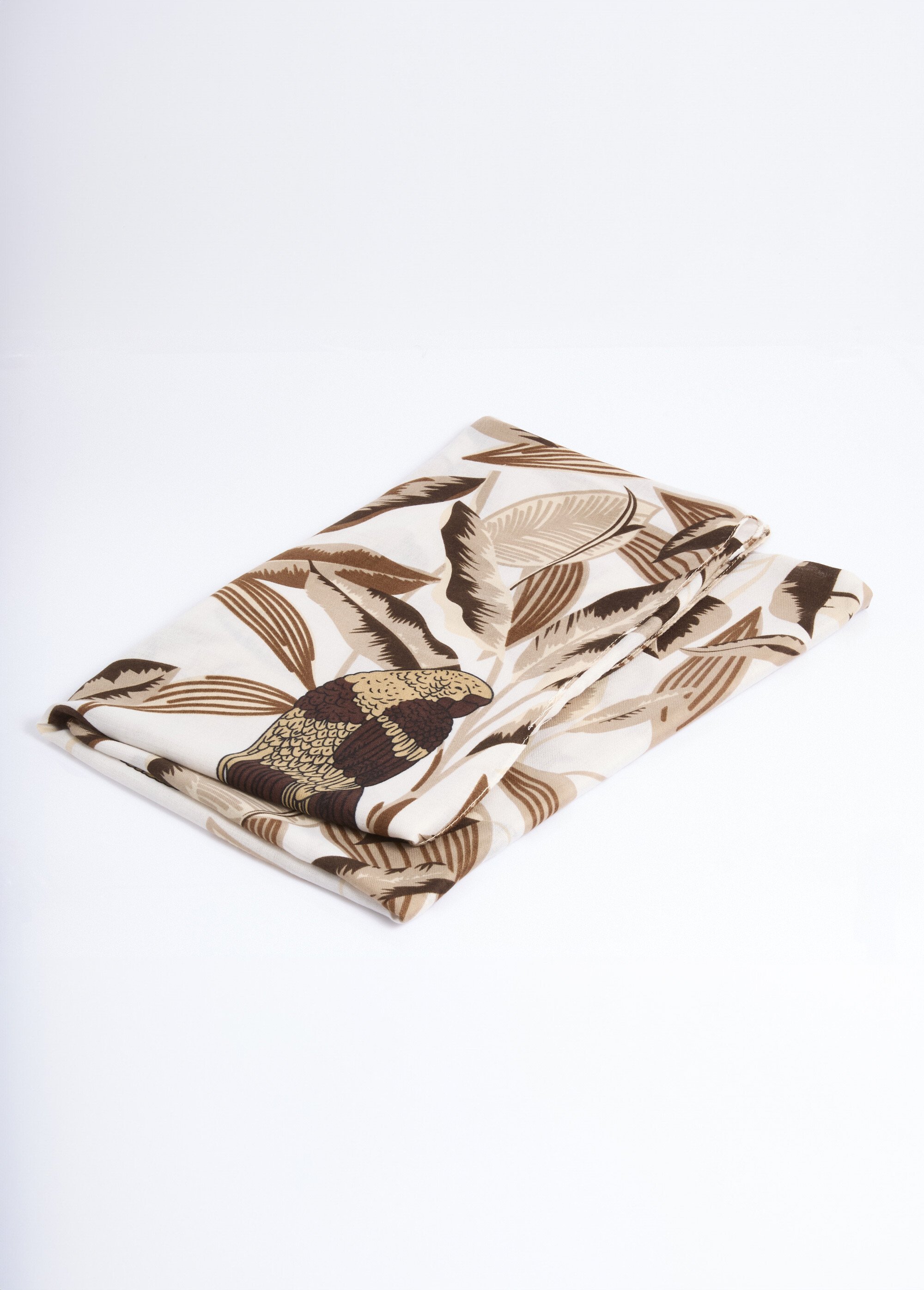 Foulard motif perroquet en camaieu