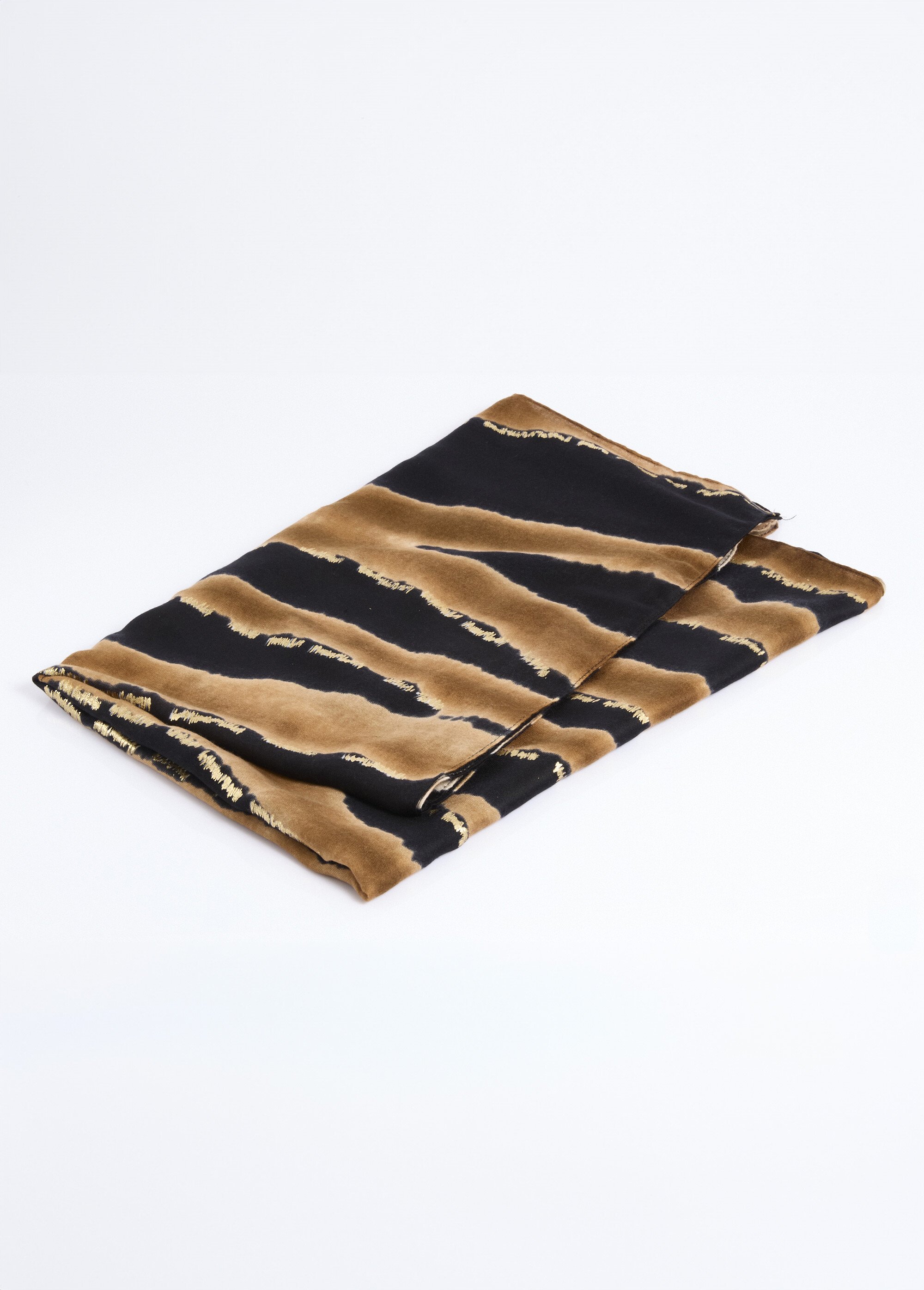 Foulard rayé bicolore en camaieu