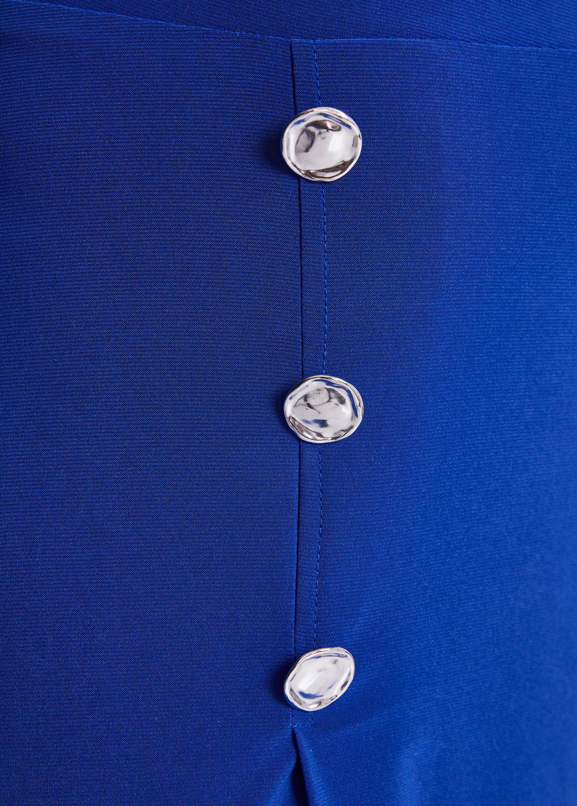 Jupe évasée mi longue maille unie à pont Femme Bleu LUPITA DE1