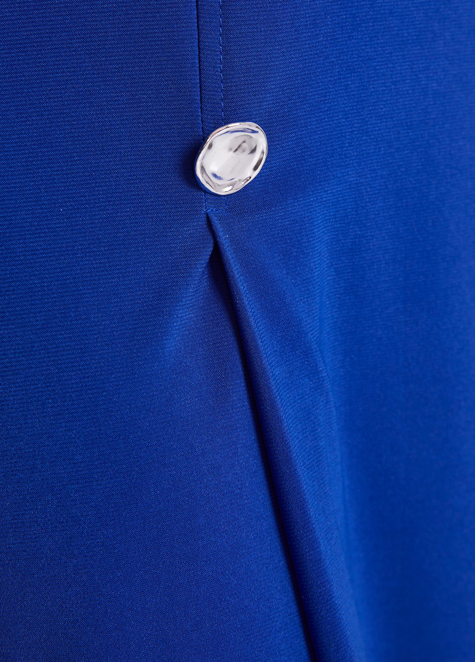 Jupe évasée mi longue maille unie à pont Femme Bleu LUPITA DE2