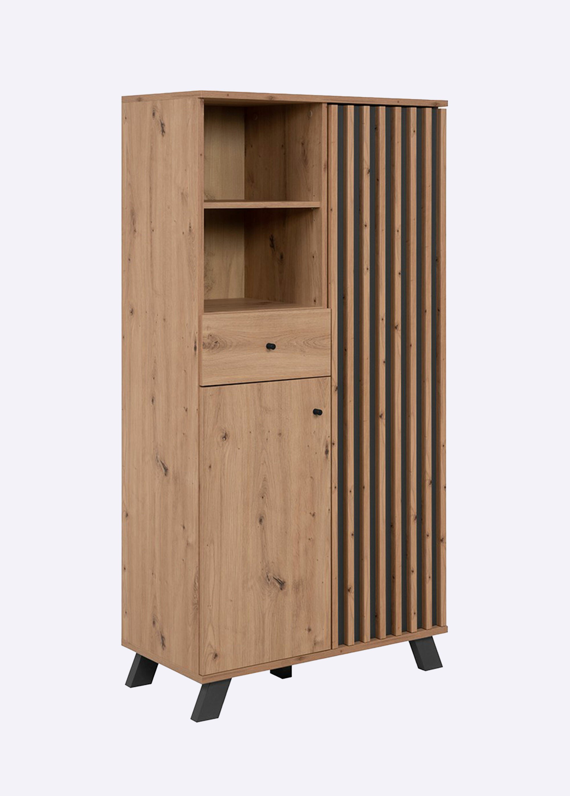 LUBLIN Armoire décor fantaisie chêne MARRON CAL-14013133 DE1