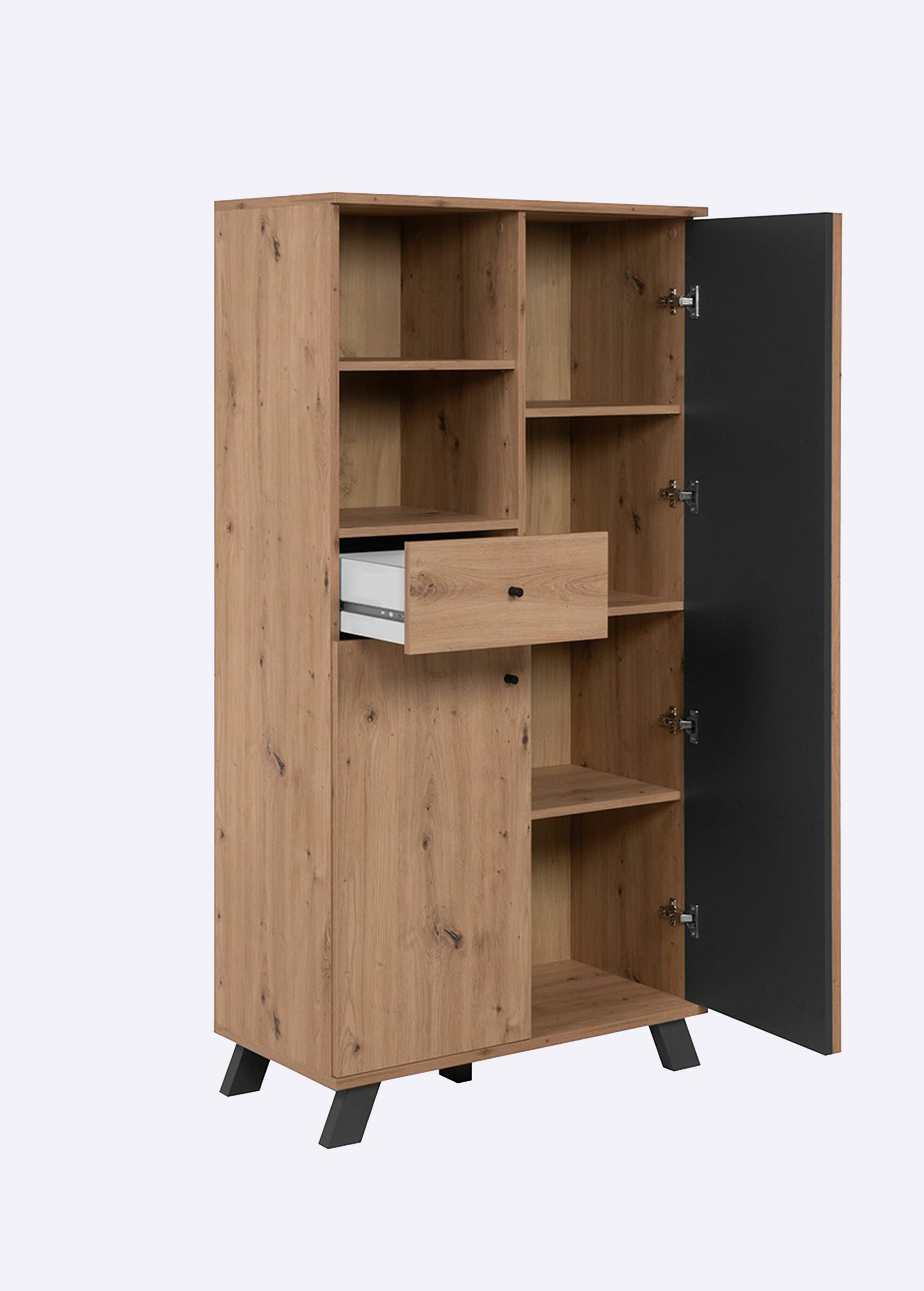 LUBLIN Armoire décor fantaisie chêne MARRON CAL-14013133 DE2