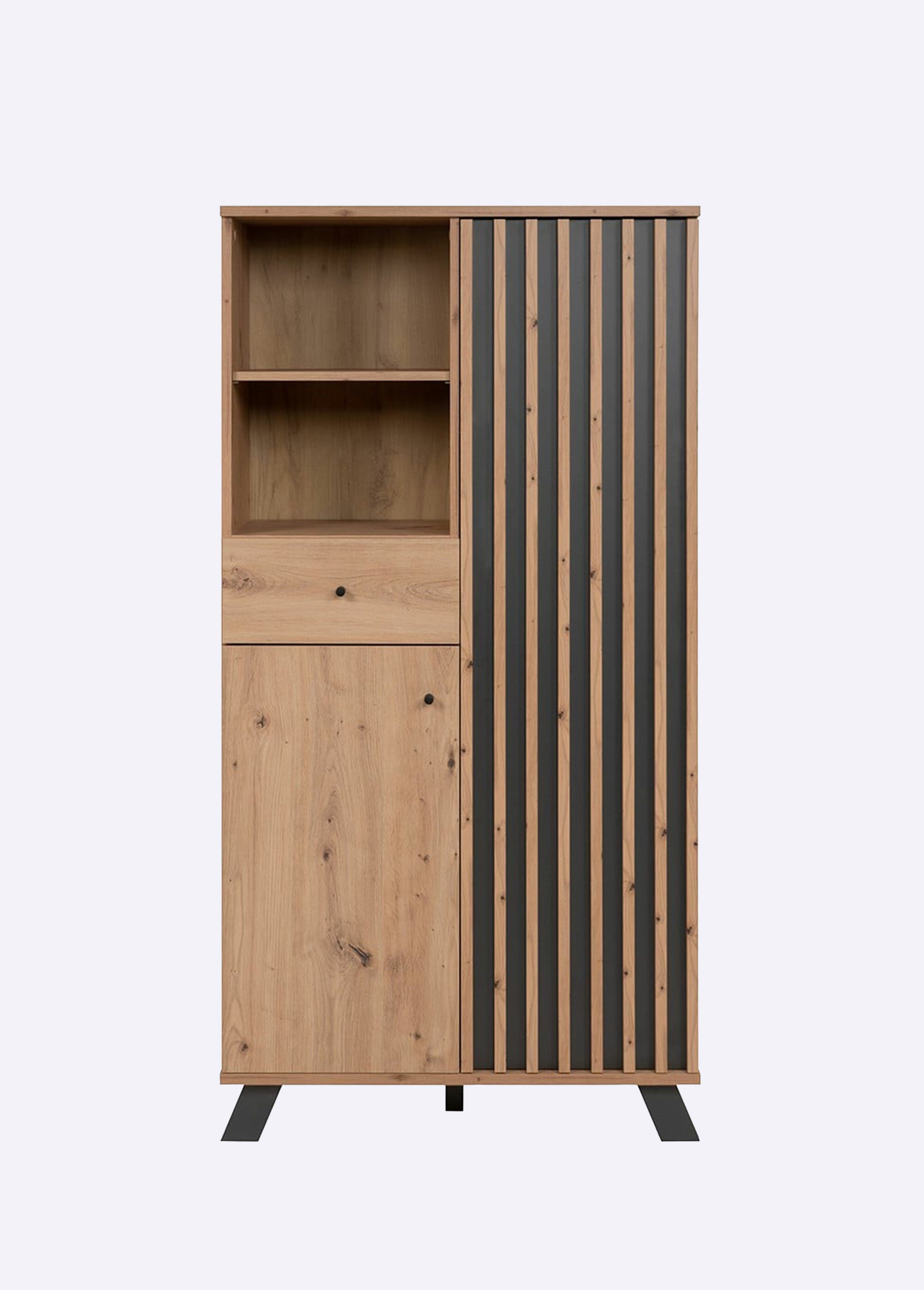 LUBLIN Armoire décor fantaisie chêne MARRON CAL-14013133 FA1