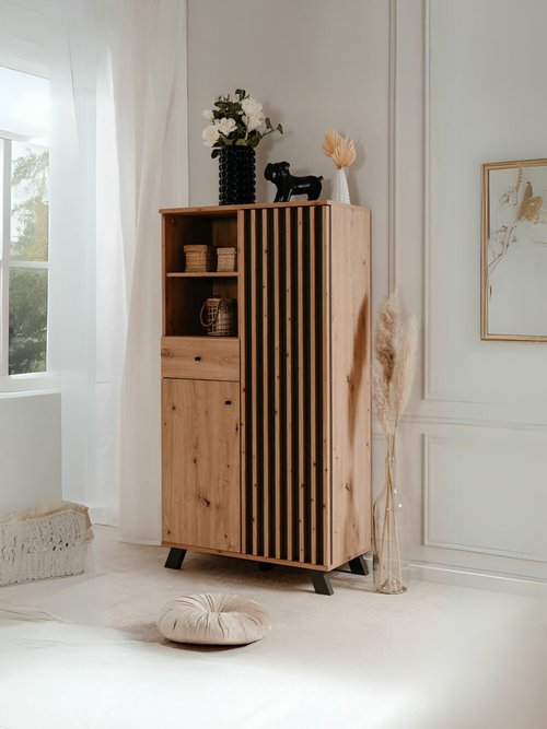 LUBLIN Armoire décor fantaisie chêne MARRON CAL-14013133 SI1