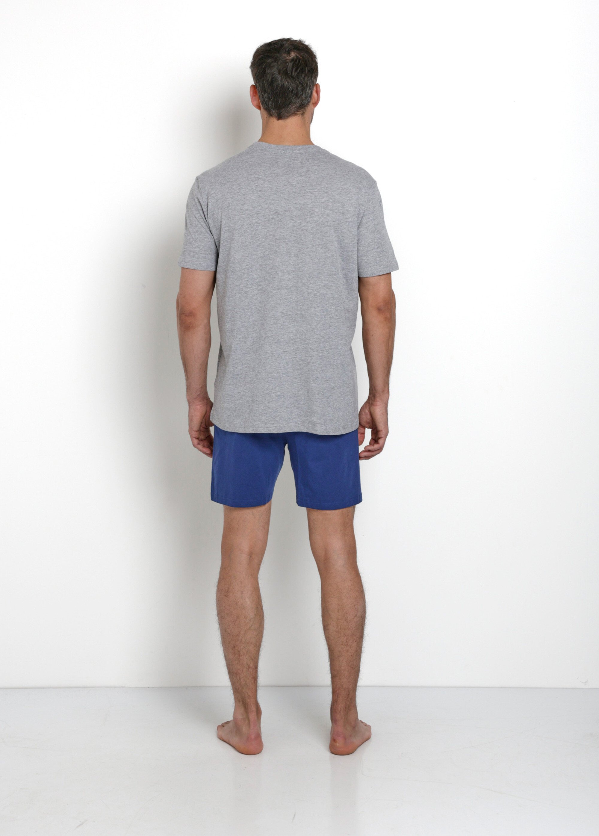 Pyjama short coton logo 3D, thème clair