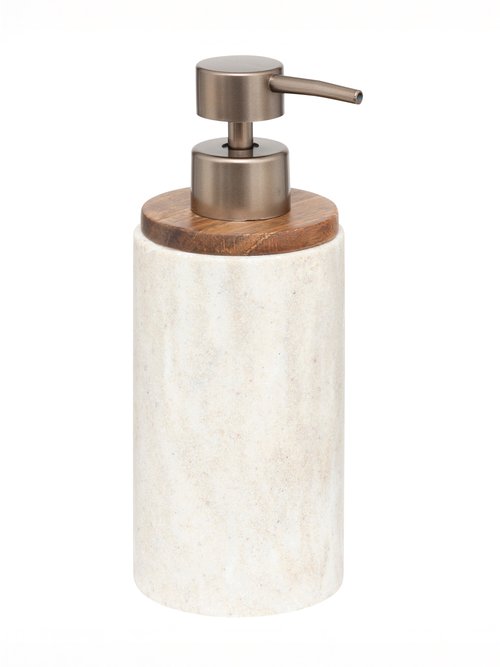 Set SDB distributeur savon et gobelet Beige JJA-LOTCOME DE1