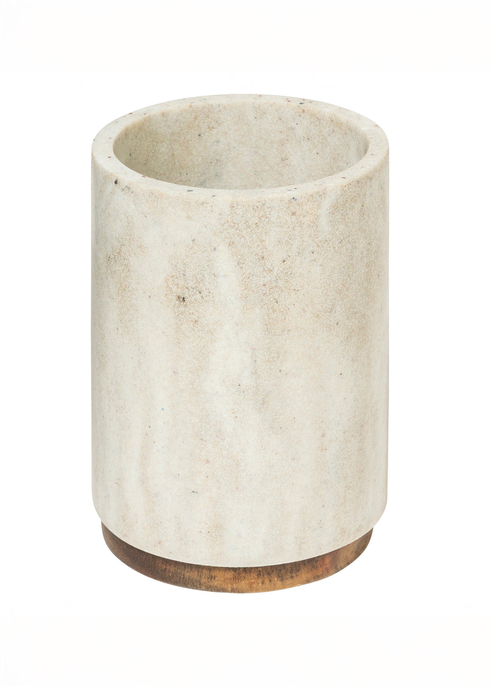 Set SDB distributeur savon et gobelet Beige JJA-LOTCOME DE2