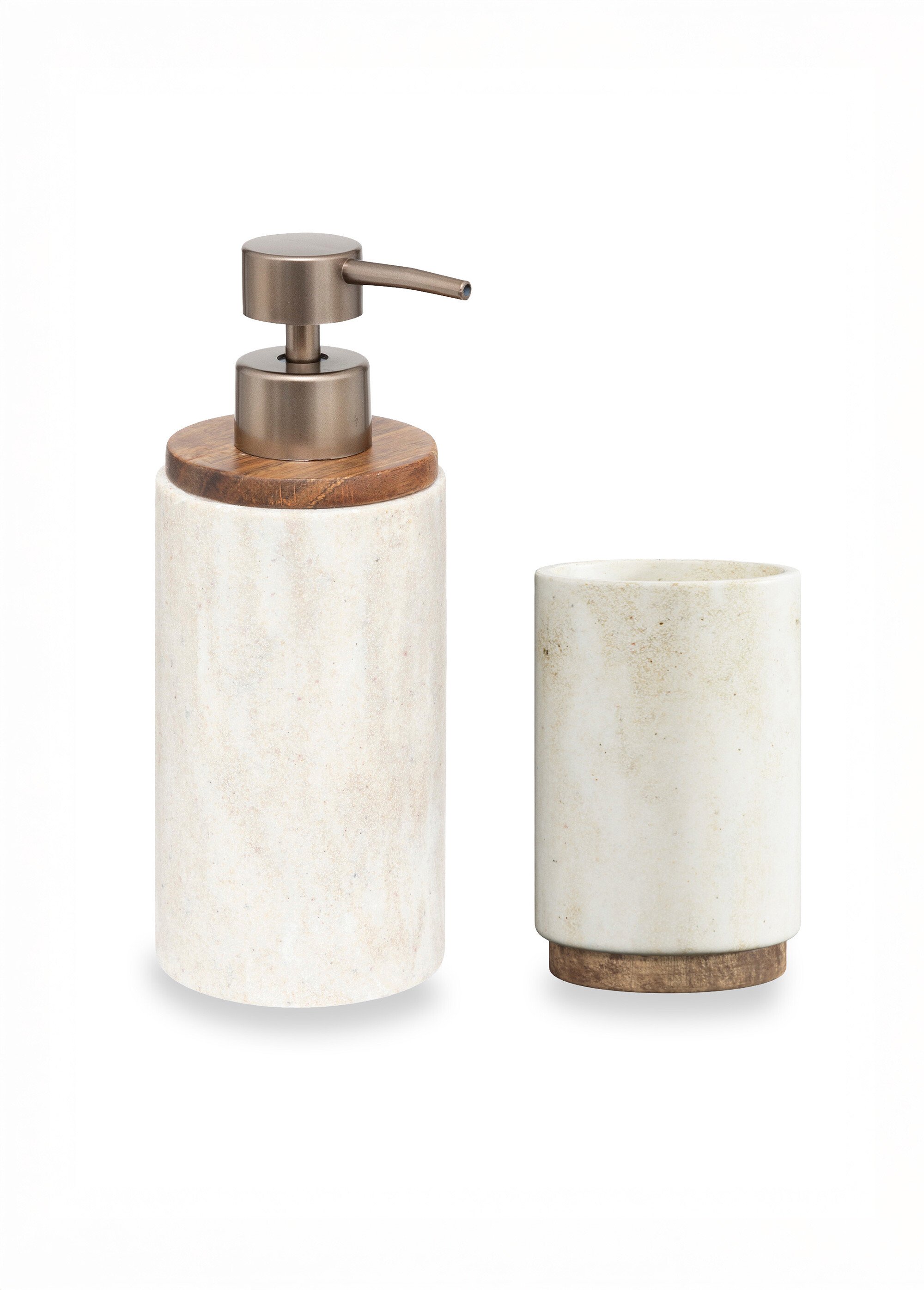 Set SDB distributeur savon et gobelet