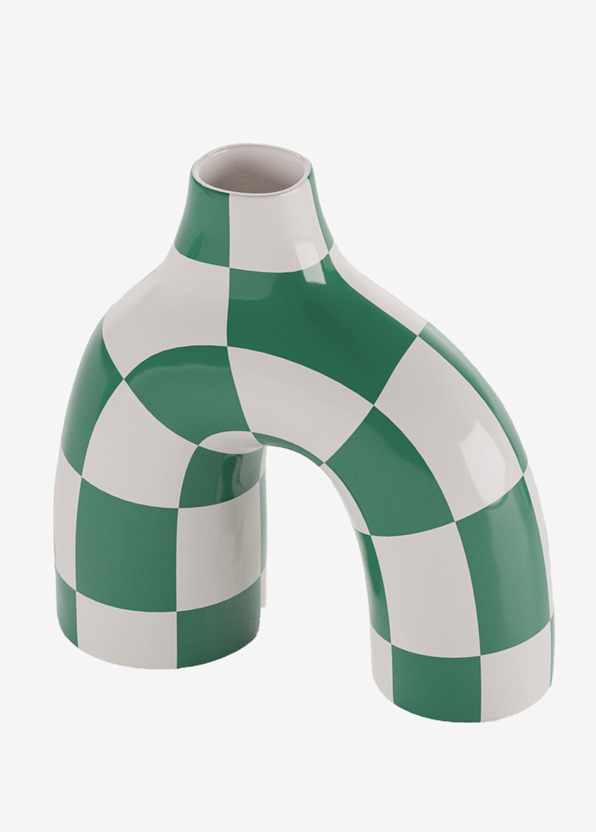 Vase céramique, inspiration art moderne Vert POT-PHOENIX DE1