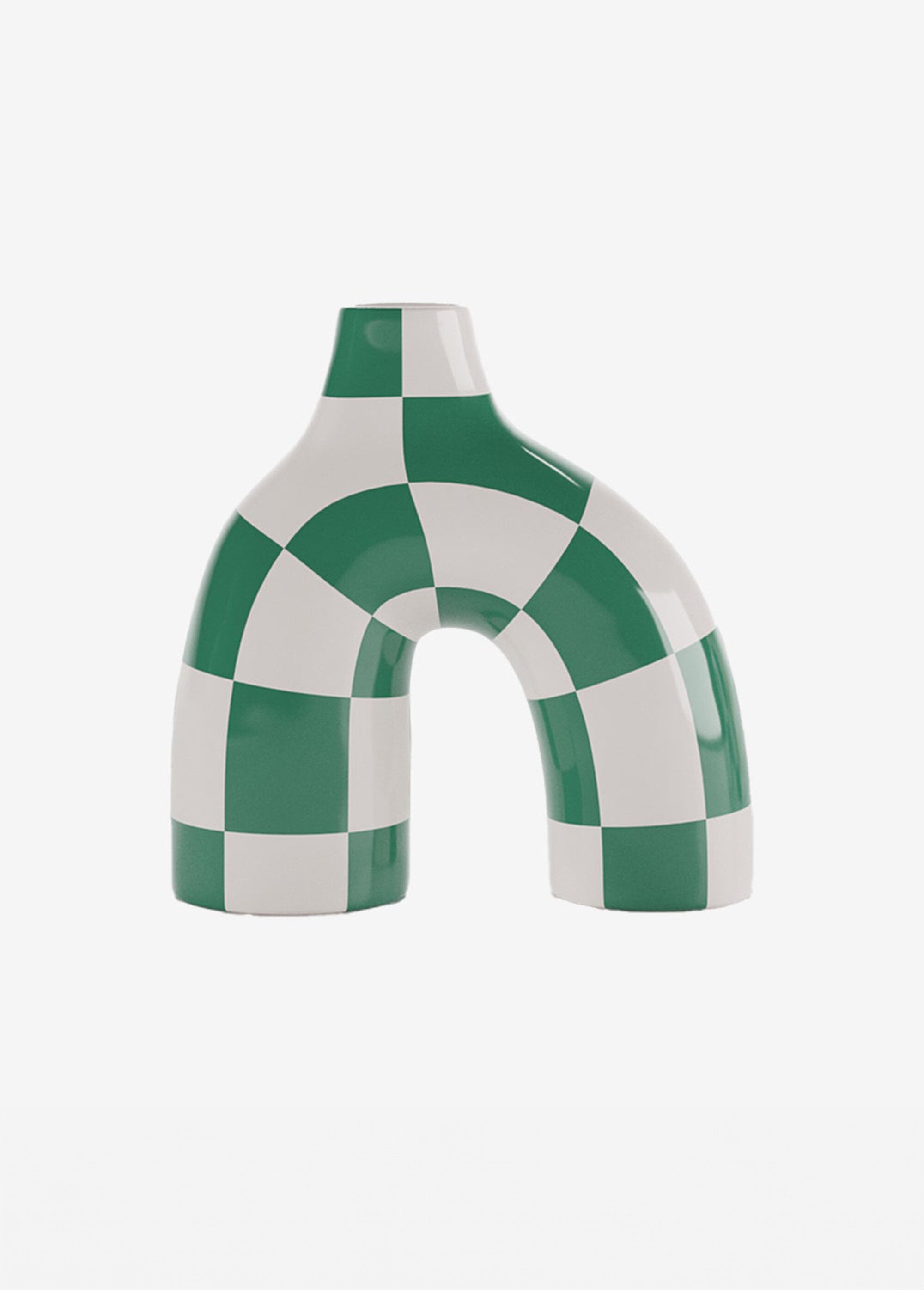 Vase céramique, inspiration art moderne Vert POT-PHOENIX FA1