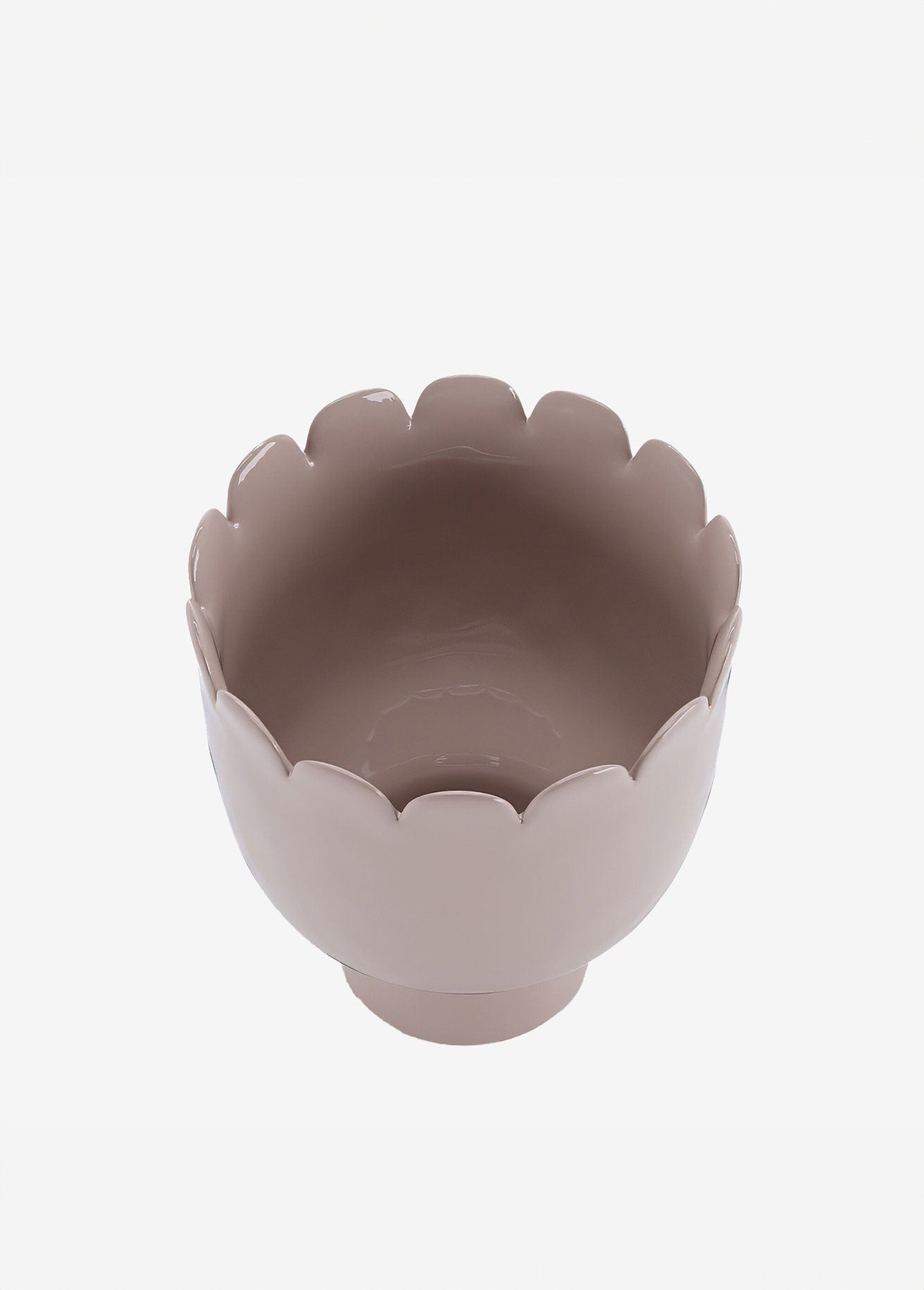 Vase large en céramique, bord écailles Rose POT-MARCEAU DE1
