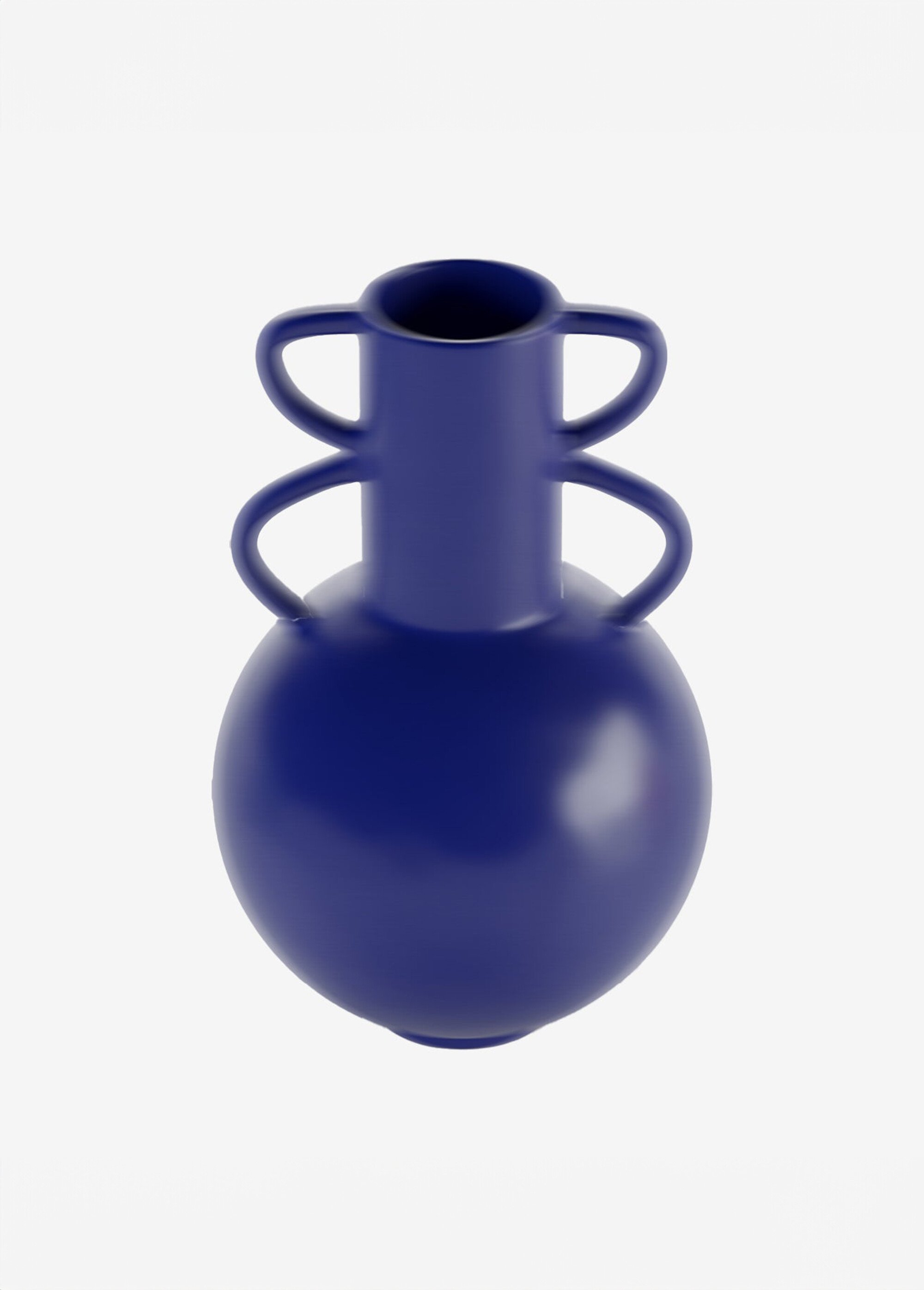 Vase style amphore en céramique mate Bleu POT-FLORENCE DE1