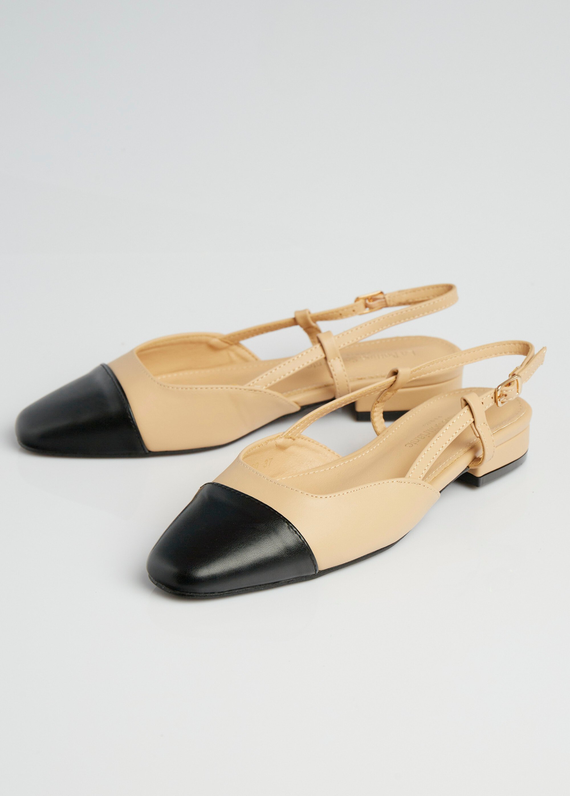 Ballerines style babies, bout rapporté Femme Beige LBSBXJ8960 DE1