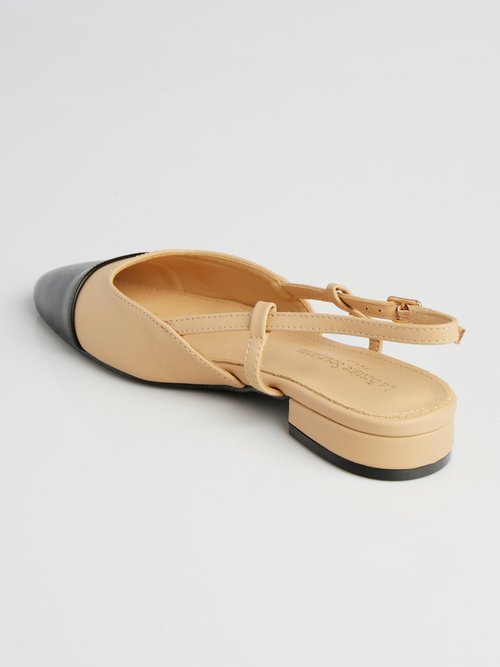 Ballerines style babies, bout rapporté Femme Beige LBSBXJ8960 DO1