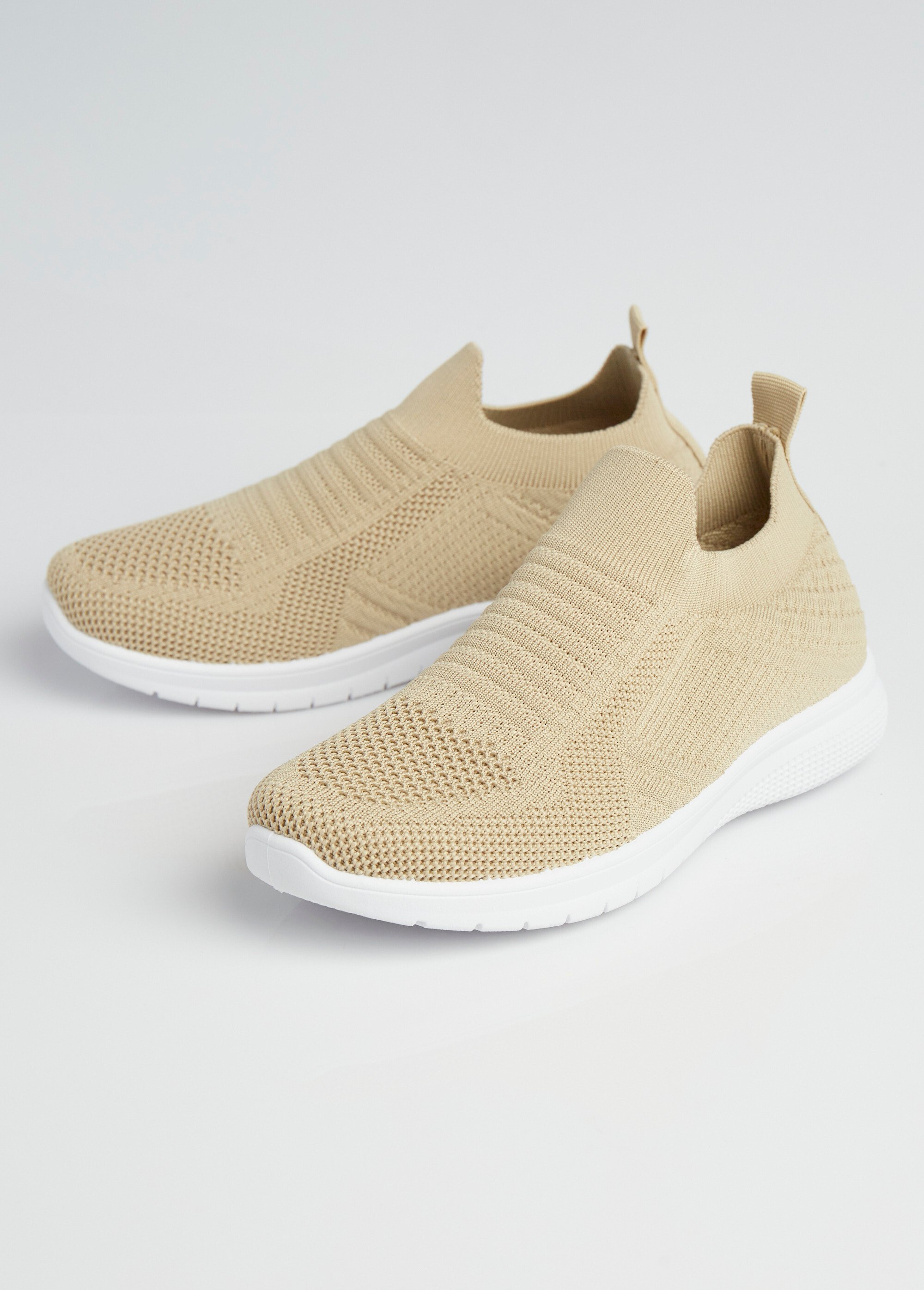 Baskets sportswear en mesh style jogers Femme Beige LBSDFY9939 DE1
