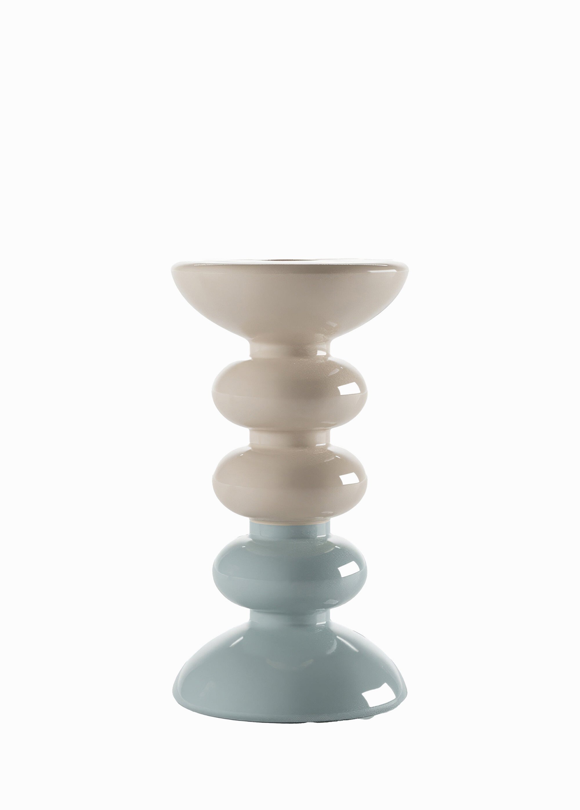 Bougeoirs bicolores en céramique