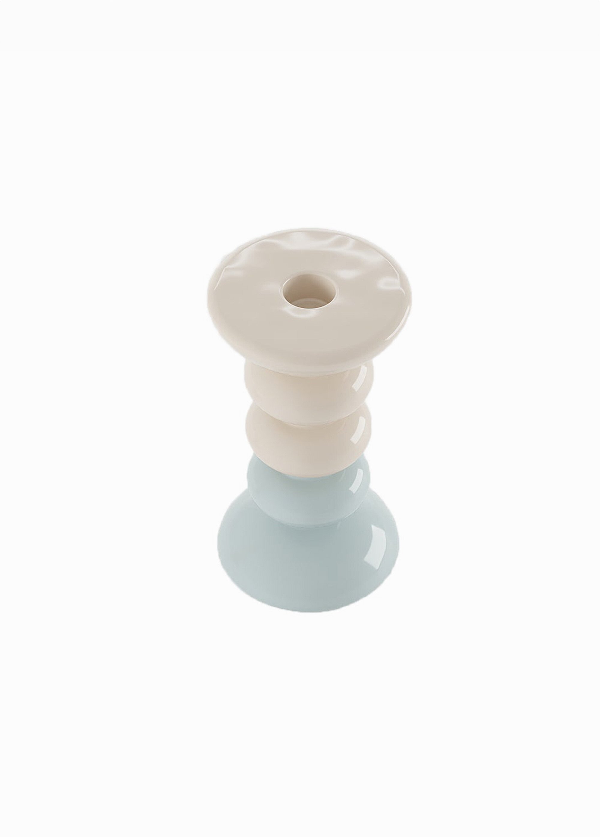 Bougeoirs bicolores en céramique Orange POT-CHELSEA OV1