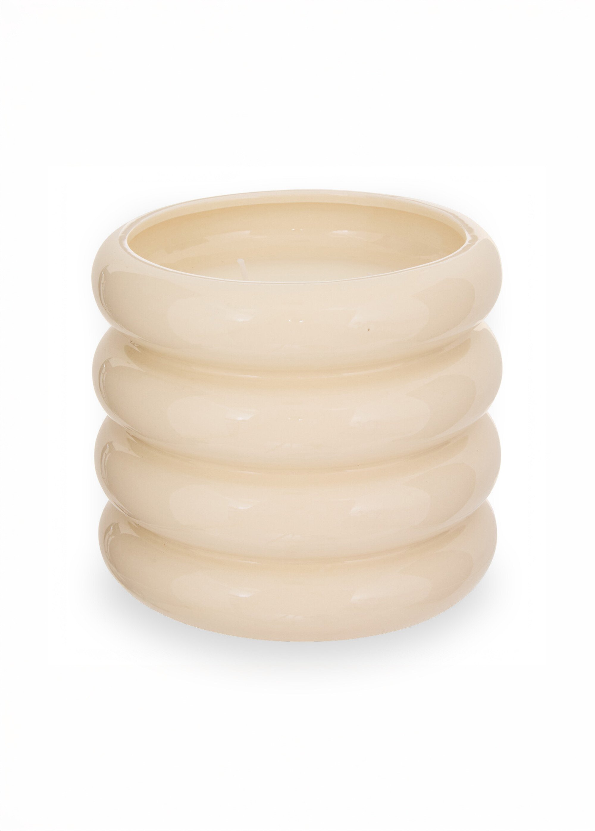 Bougie déco céramique, à la citronnelle BEIGE JJA-214838 FA1