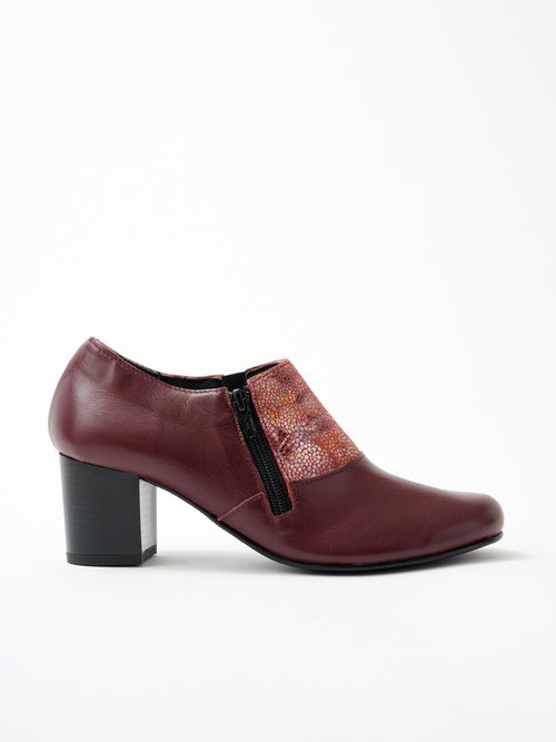 Derbies trotteur zippés largeur confort Femme Rouge OBLONG DR1