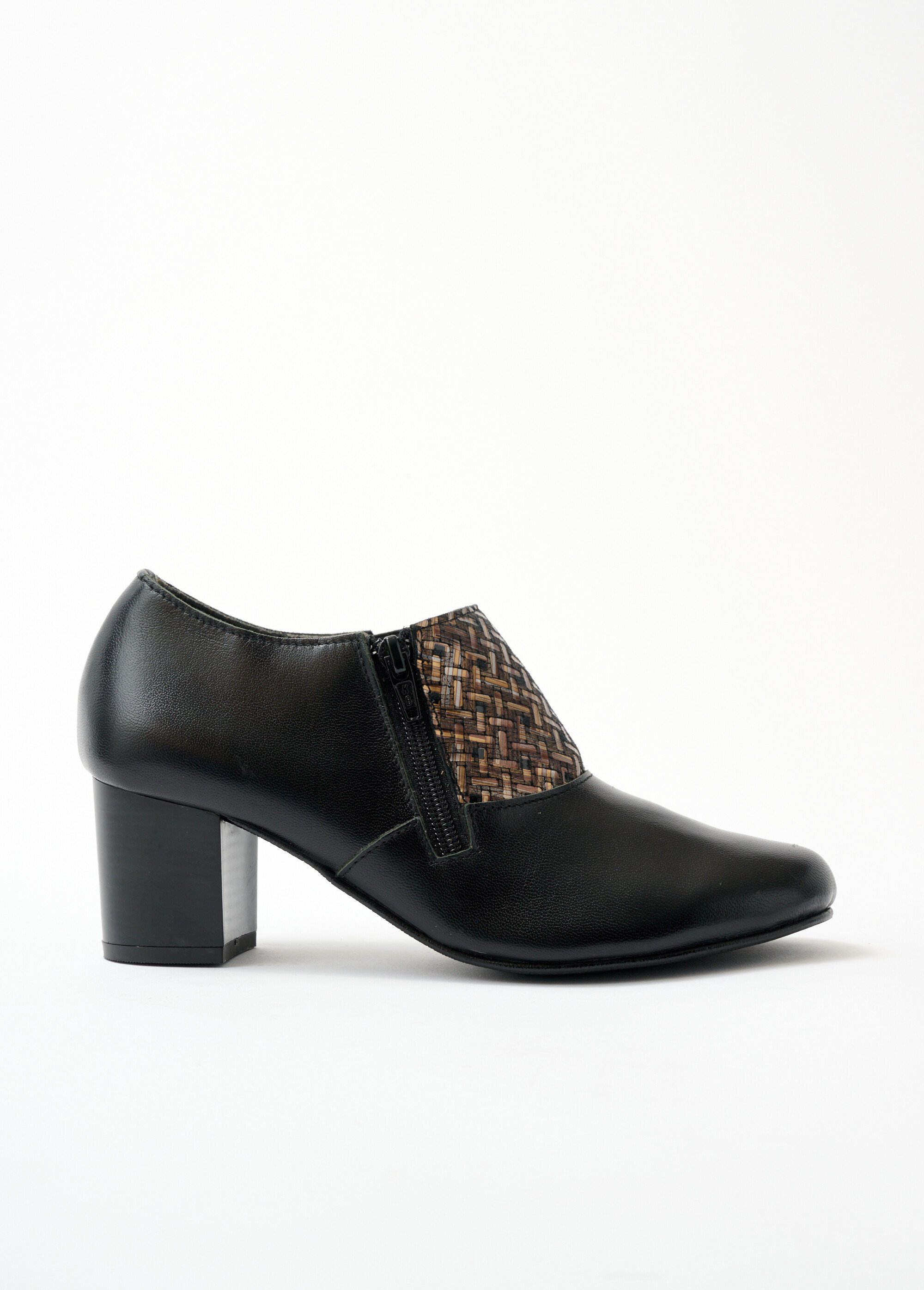 Derbies trotteur zippés largeur confort Femme Noir OBLONG DR1