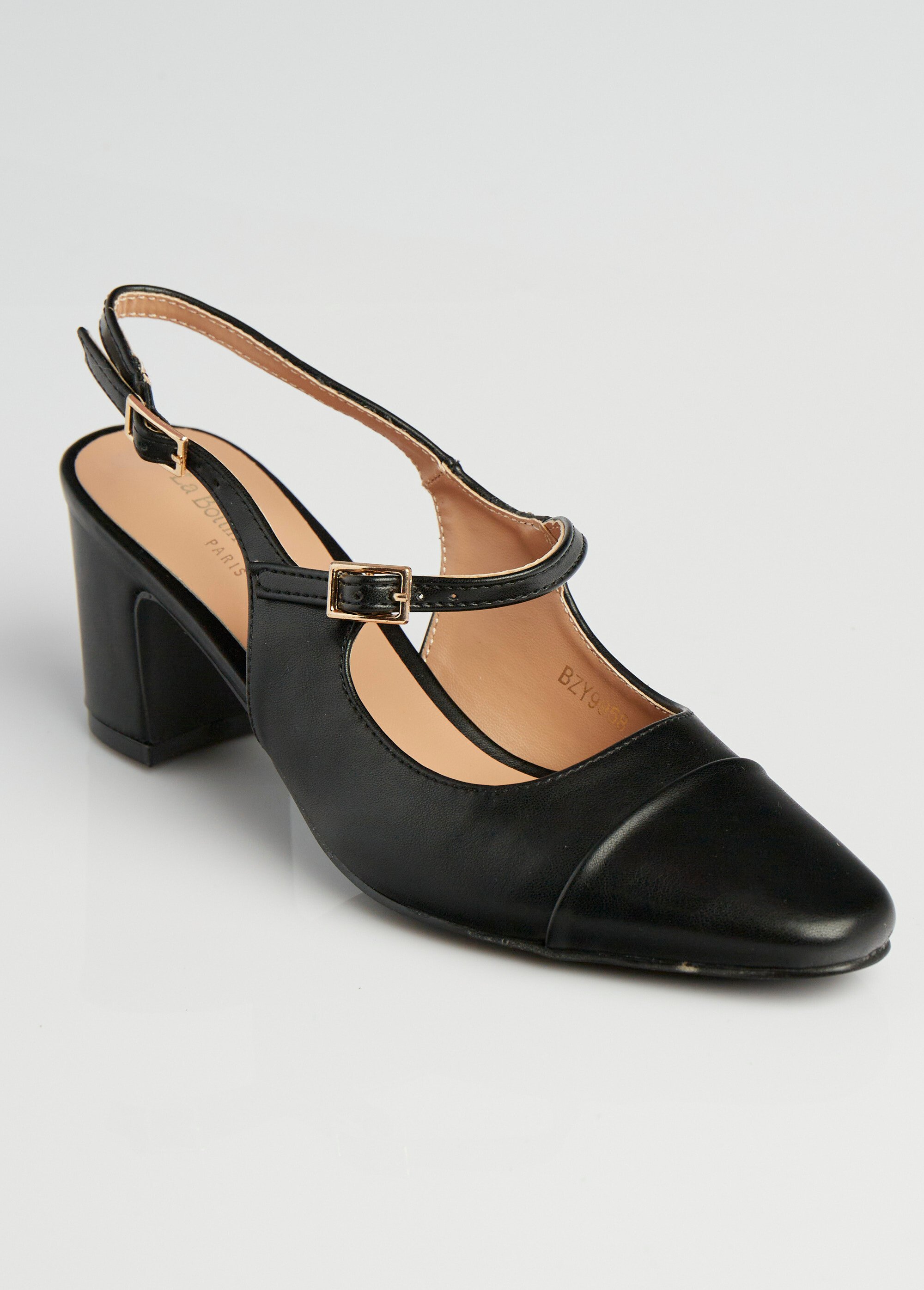 Escarpins style babies, bout rapporté