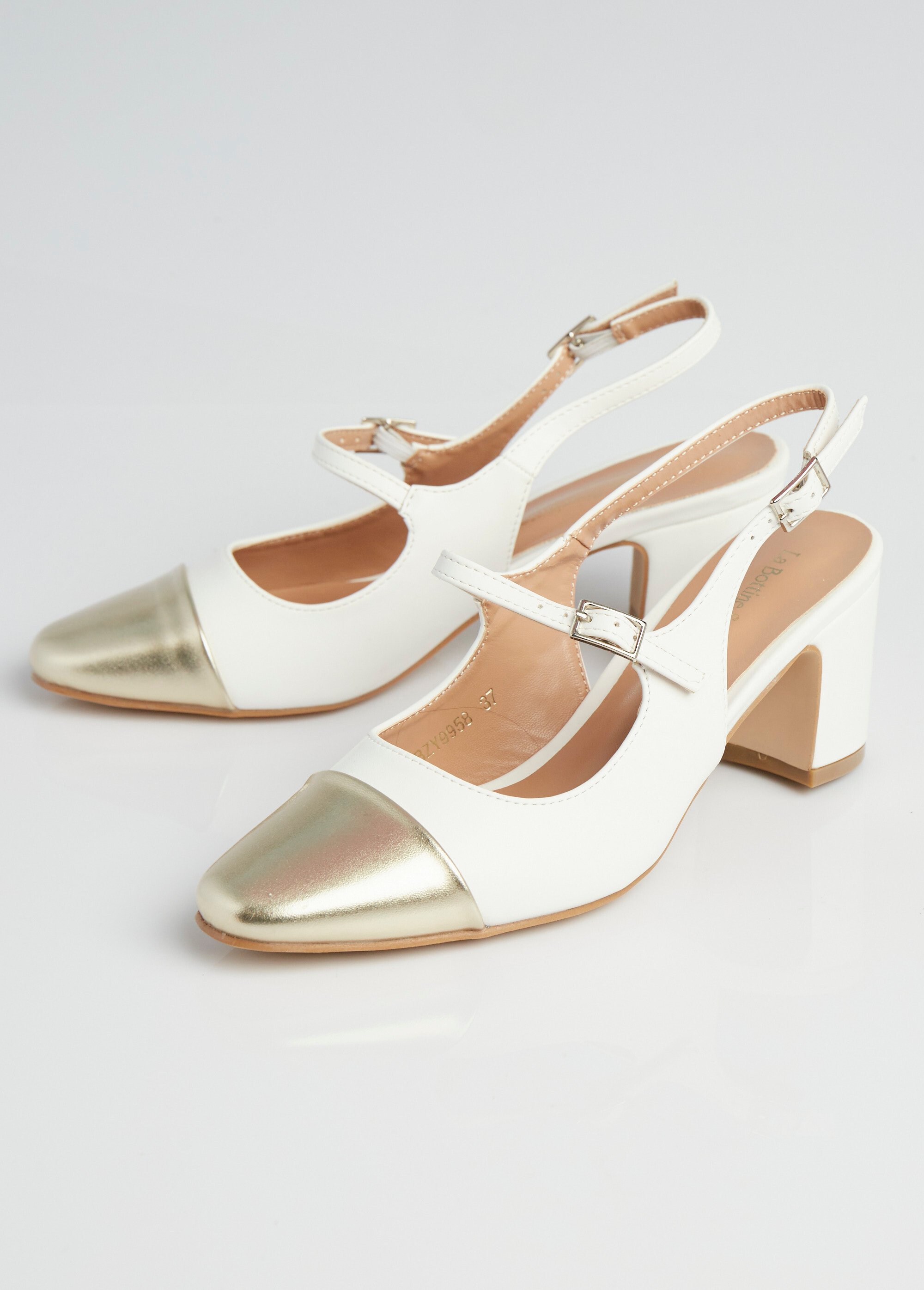 Escarpins style babies, bout rapporté