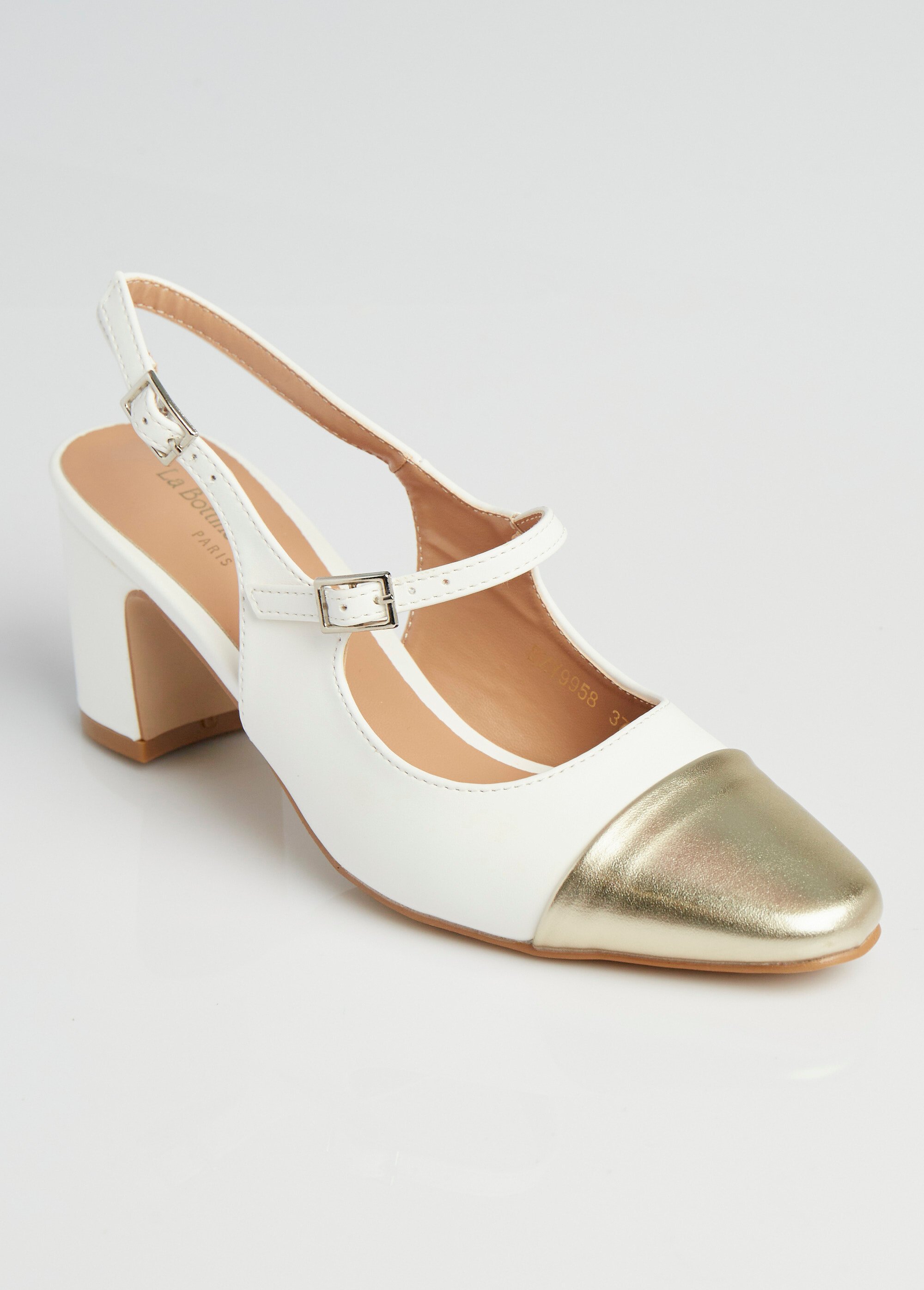 Escarpins style babies, bout rapporté