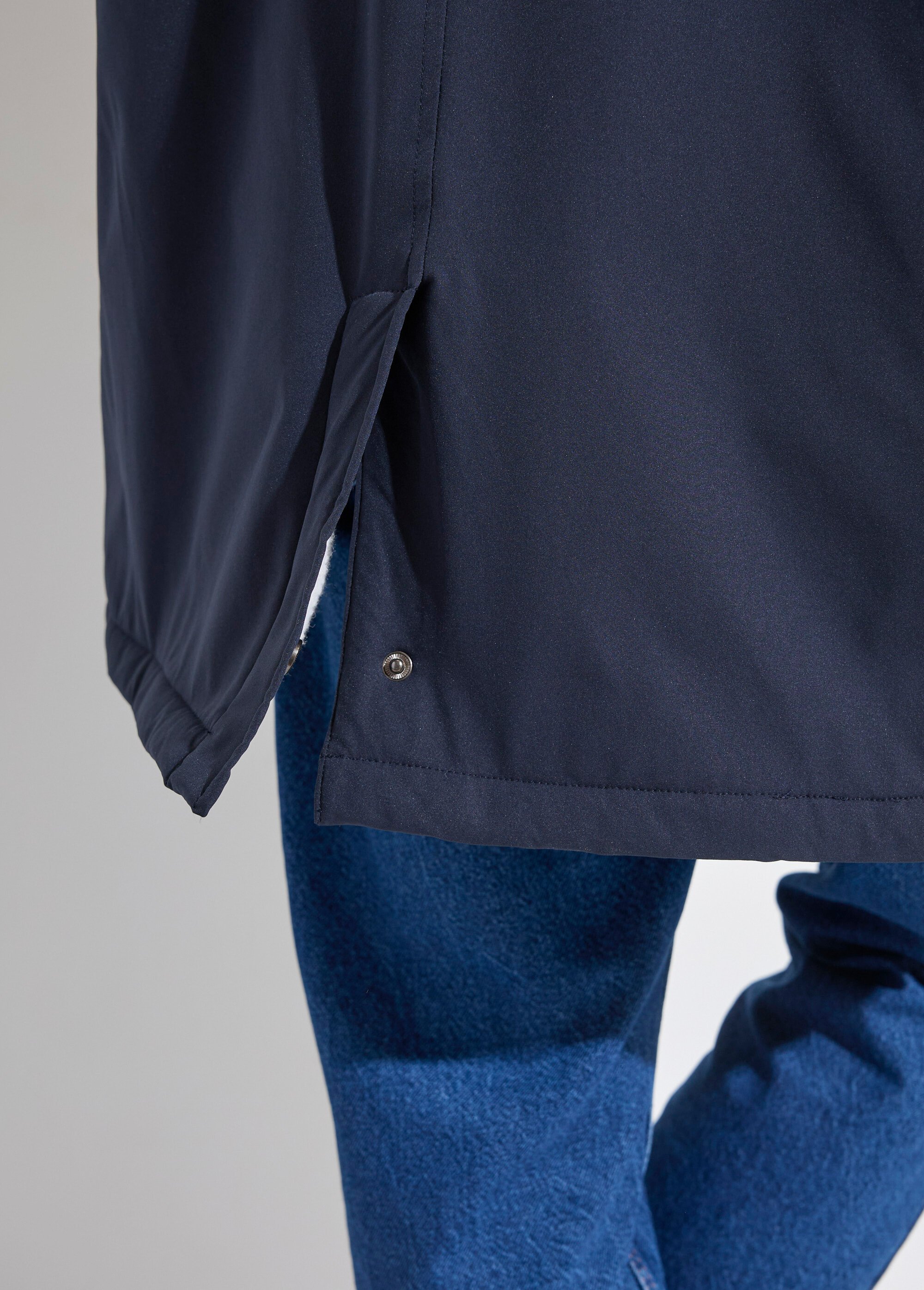 Parka casual fourrée à capuche Homme Bleu KYM5278 DE2