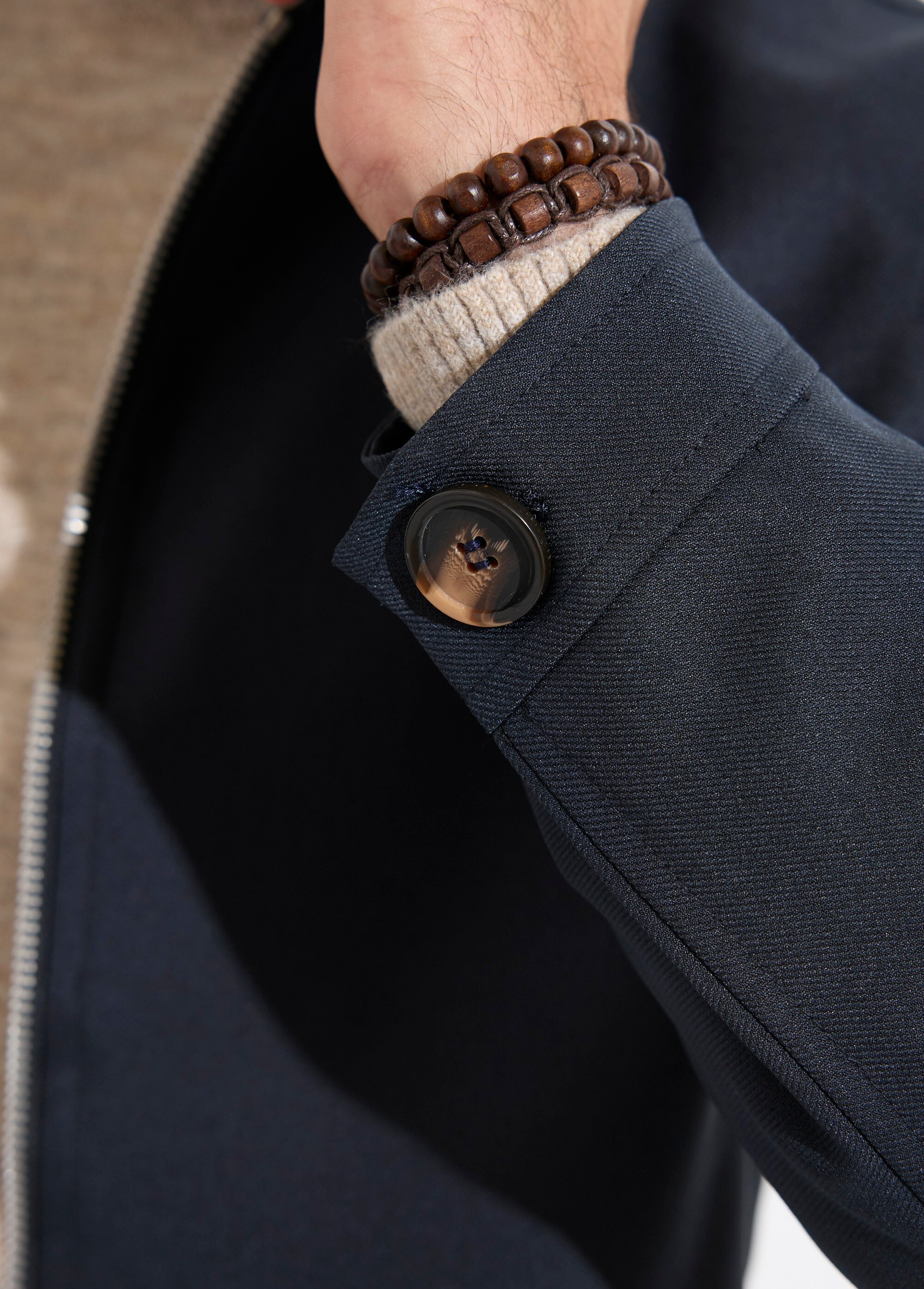 Veste zippée légère casual chic Homme Bleu FRIVESQQ108Y60 DE2