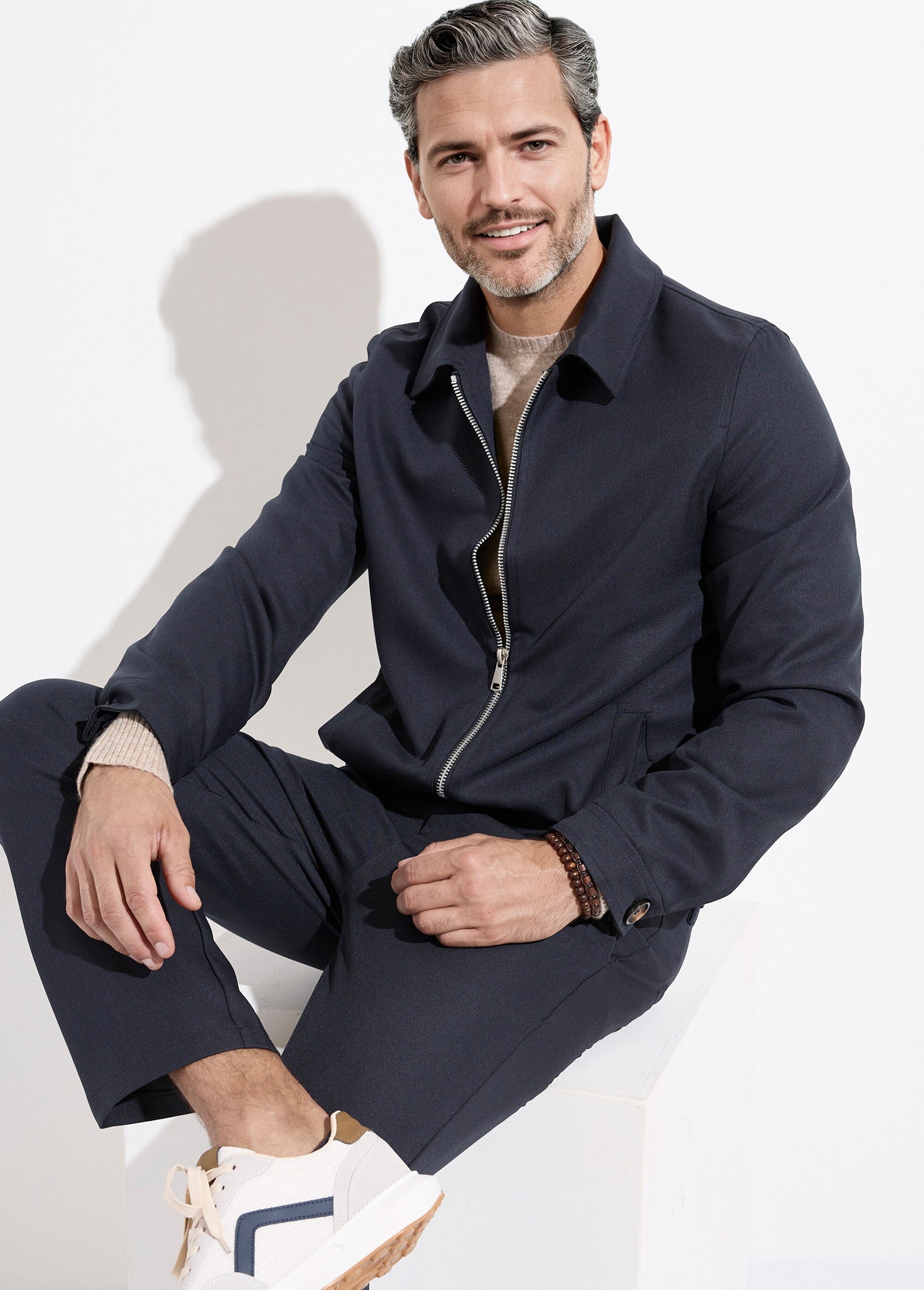 Veste zippée légère casual chic