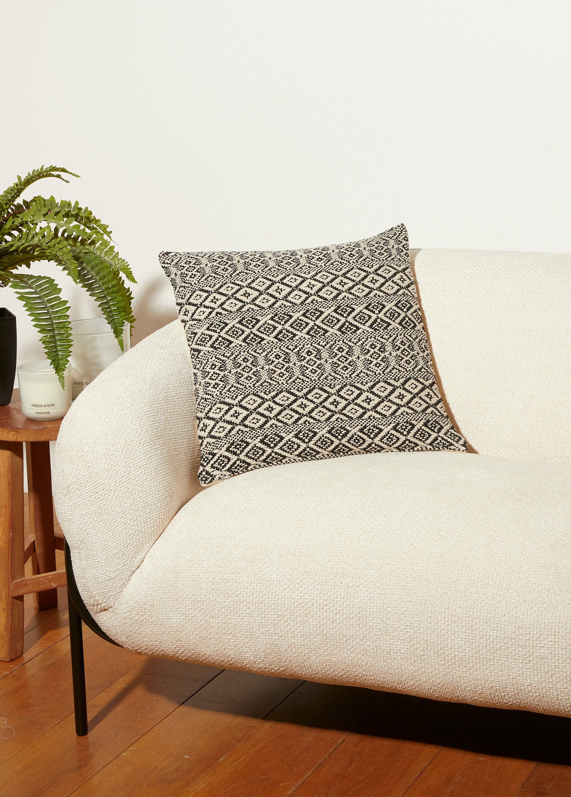 Housse de coussin tissée 50x50cm, Kilim Noir COTZZ70300 SI1