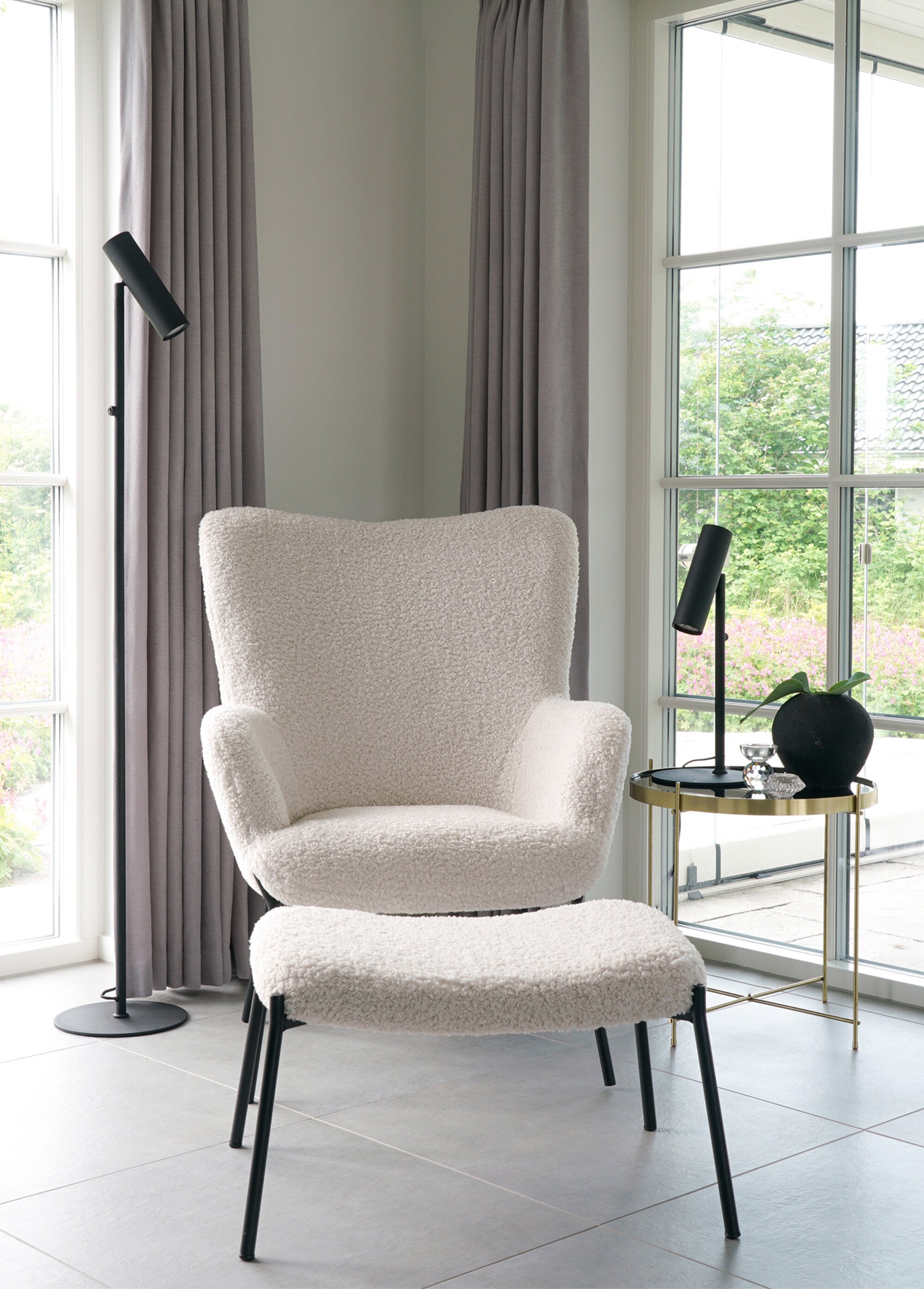 Lampadaire en métal mat, forme épurée NOIR HN-6409103 SI2