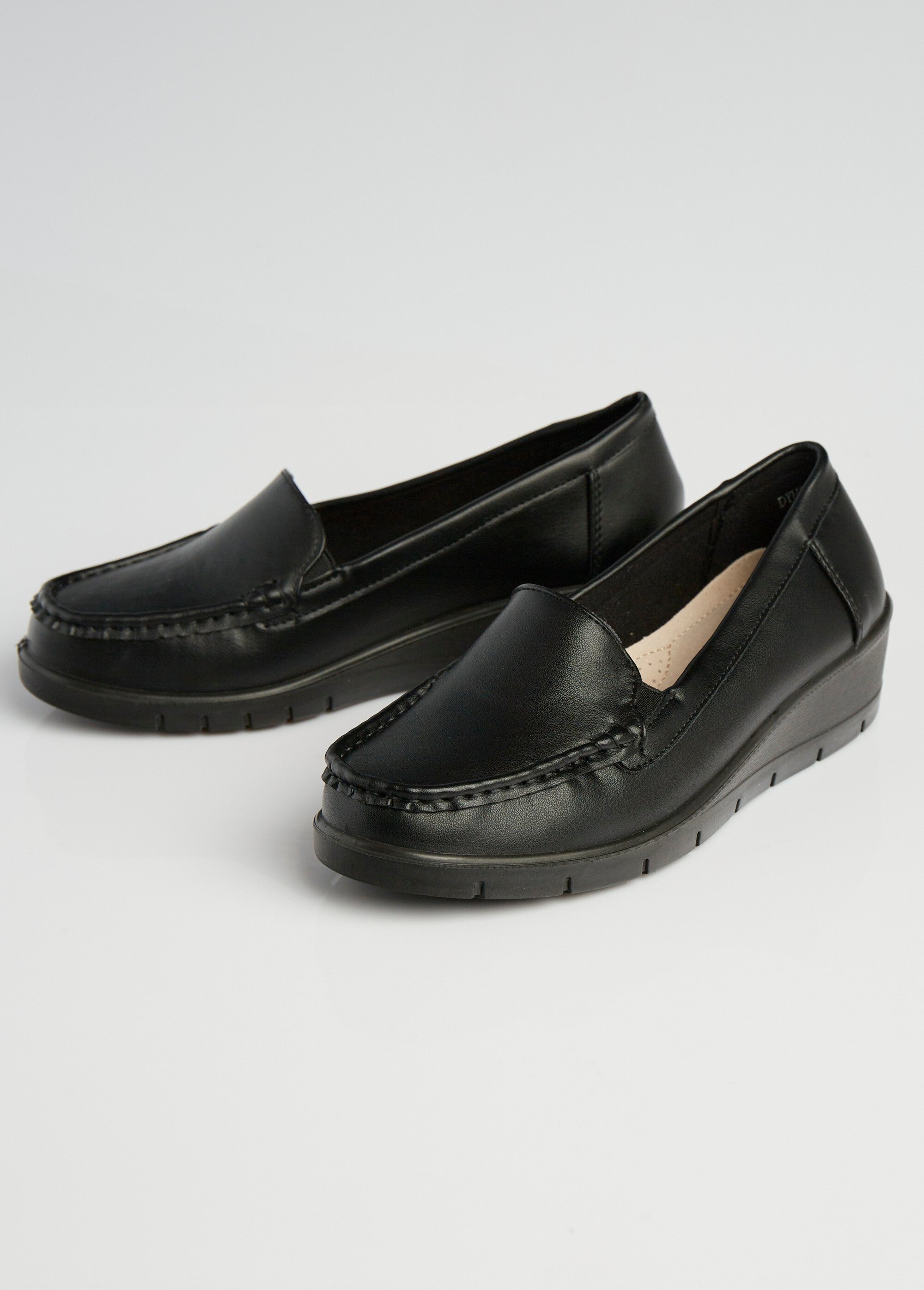 Mocassins avec semelle compensée fantaisie Femme Noir LBSDYH8822 DE1