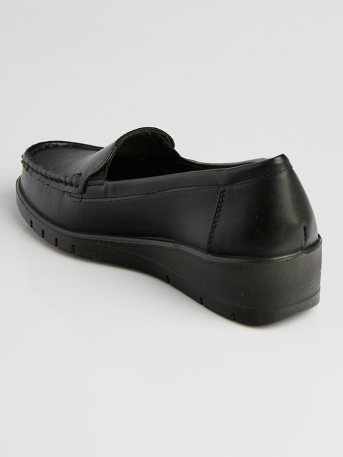 Mocassins avec semelle compensée fantaisie Femme Noir LBSDYH8822 DO1