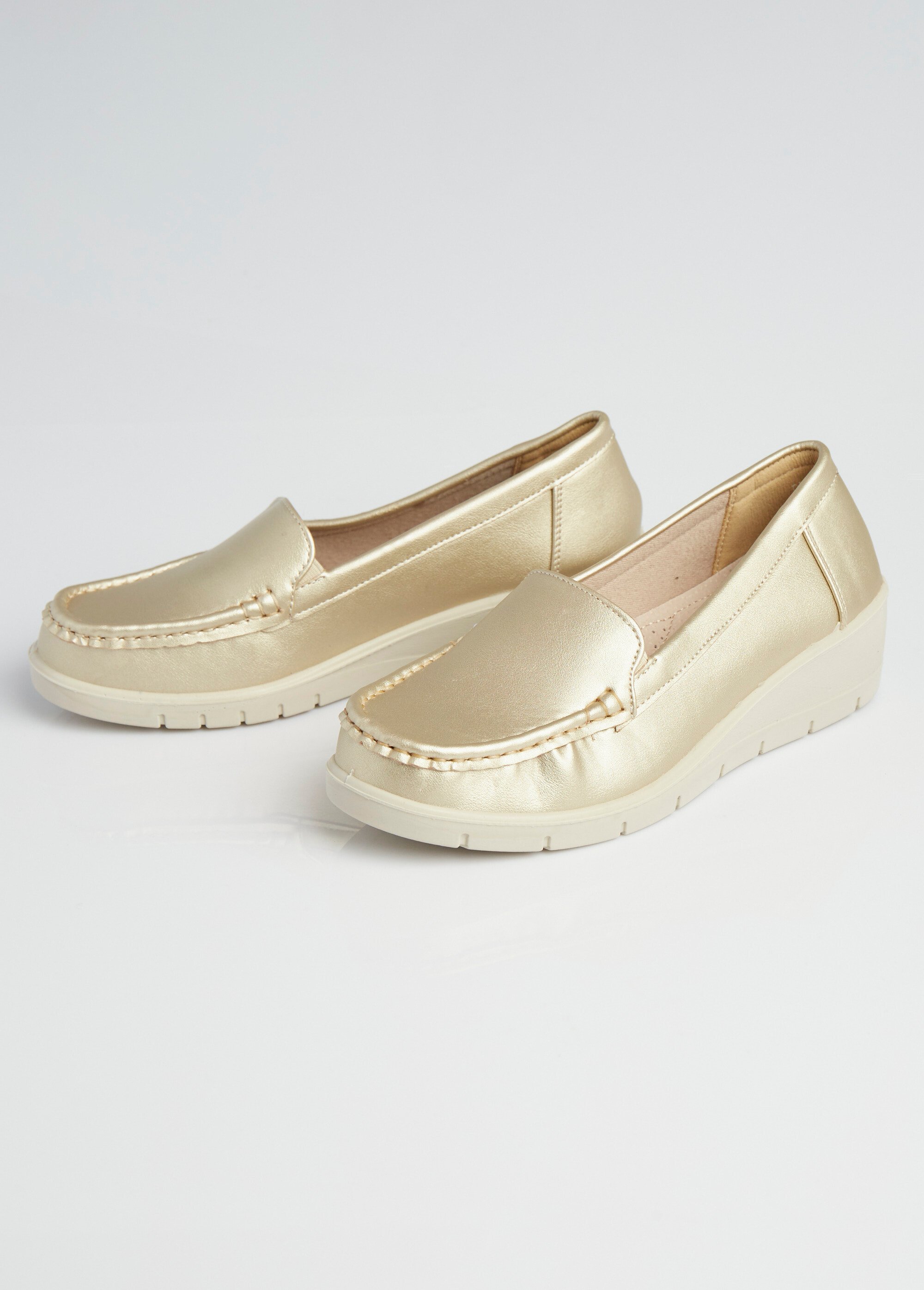 Mocassins avec semelle compensée fantaisie