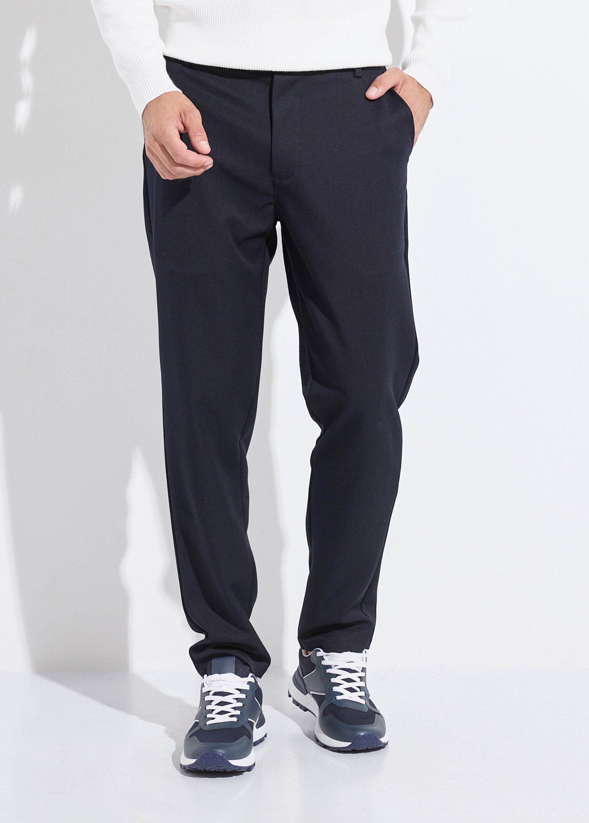 Pantalon coupe casual chic Homme Bleu FRIBM2125 FA1