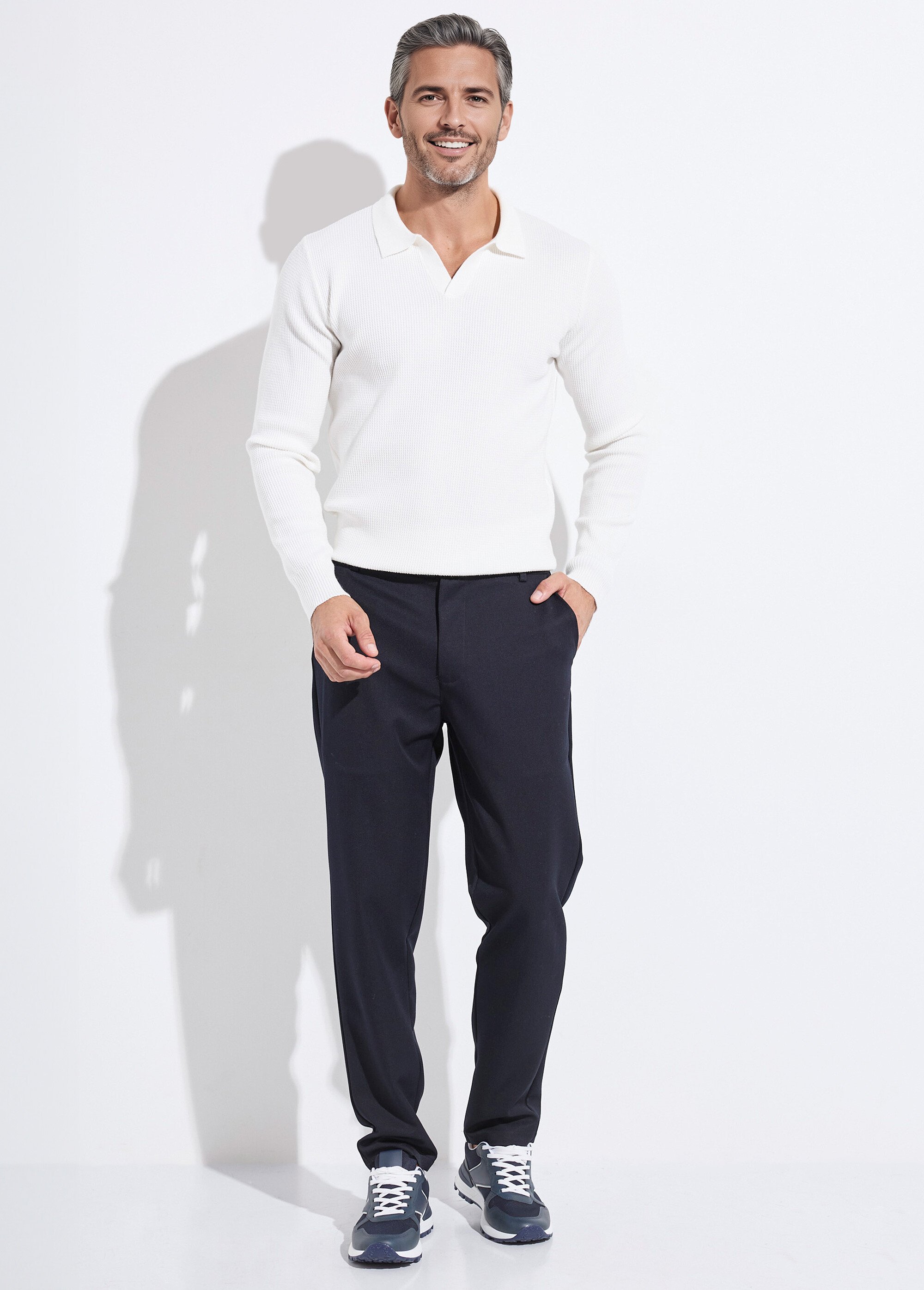 Pantalon coupe casual chic Homme Bleu FRIBM2125 SF1