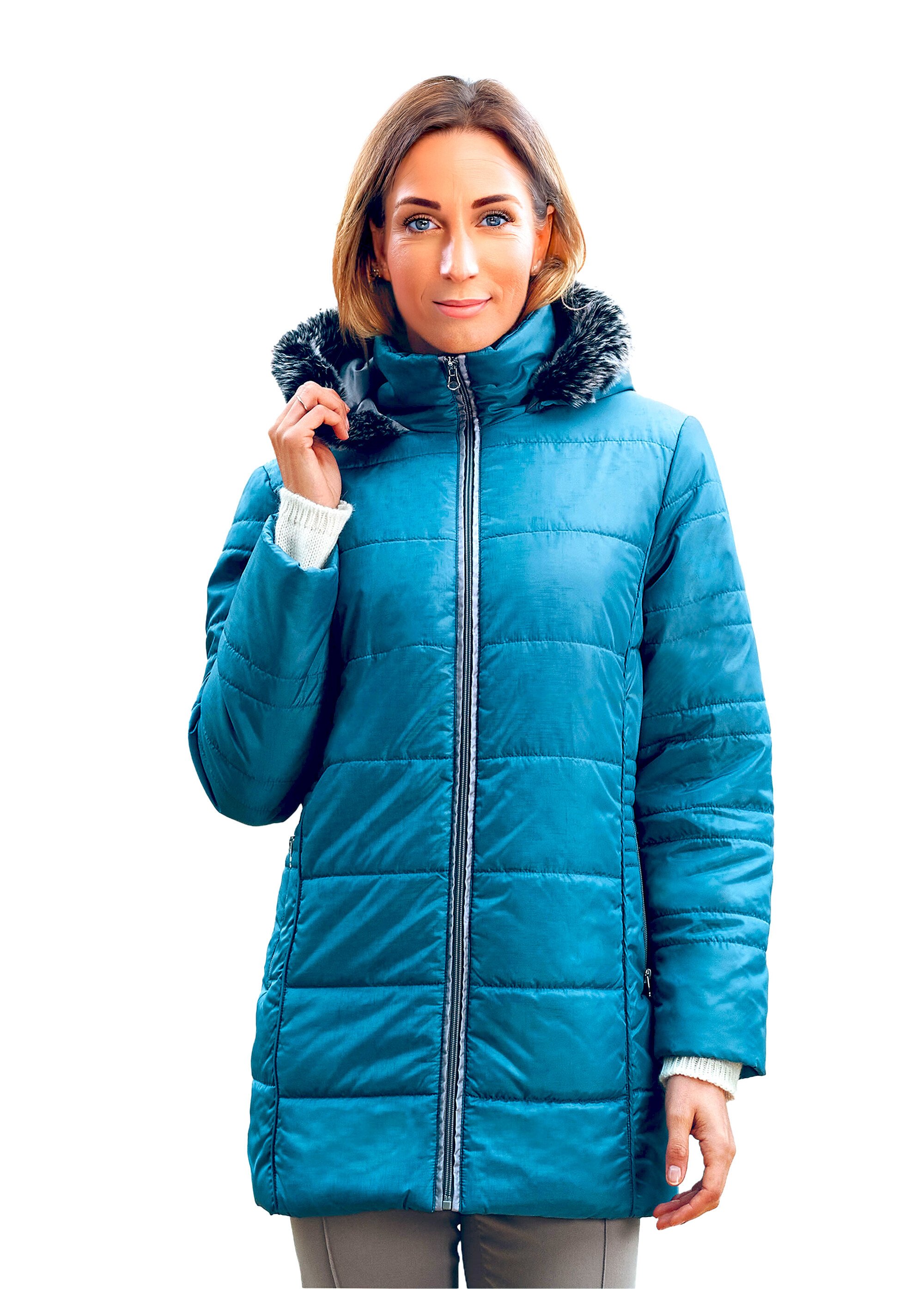 Parka matelassée avec capuche fourrure