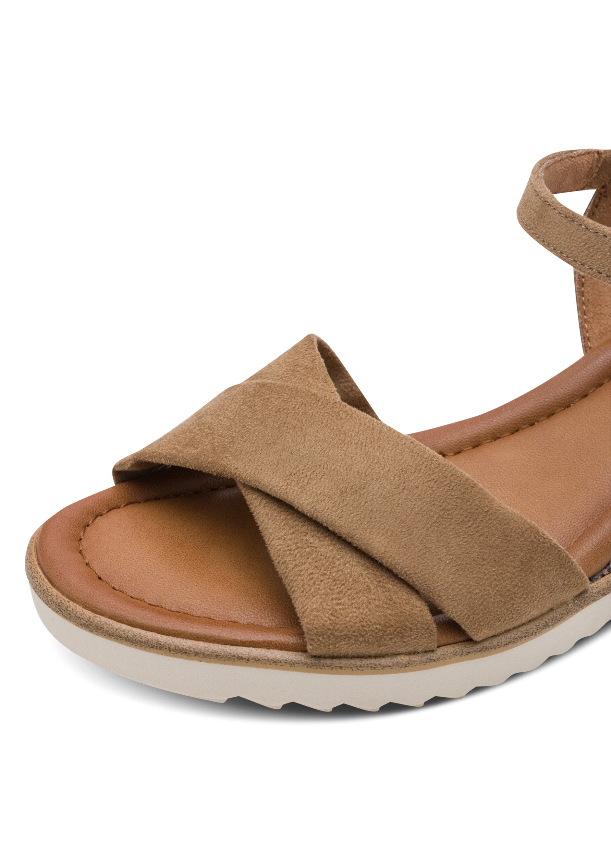 Sandales compensées avec brides croisées