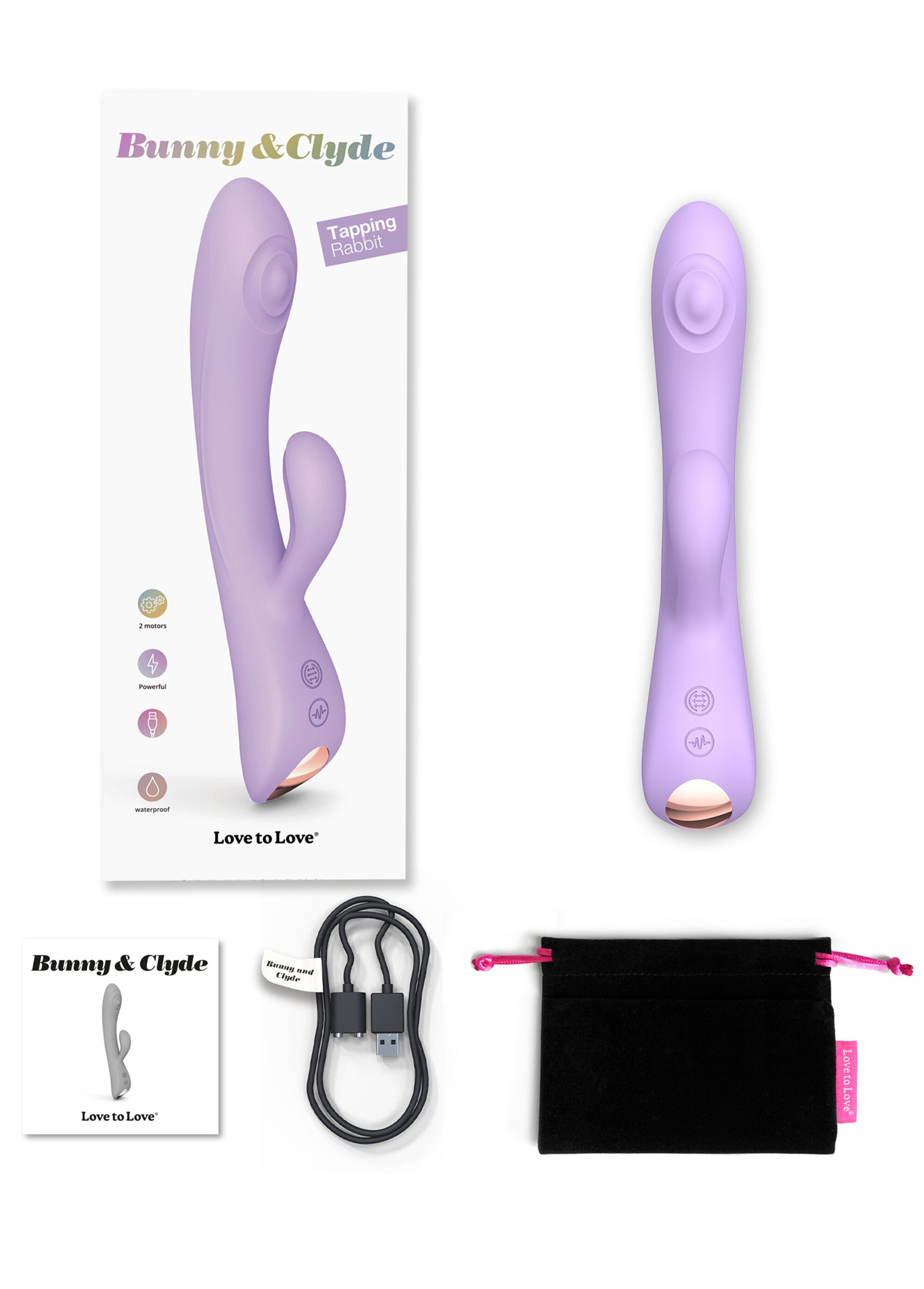 Sextoy double stimulation Bunny & Clyde VIOLET LOV-6032664 DE4