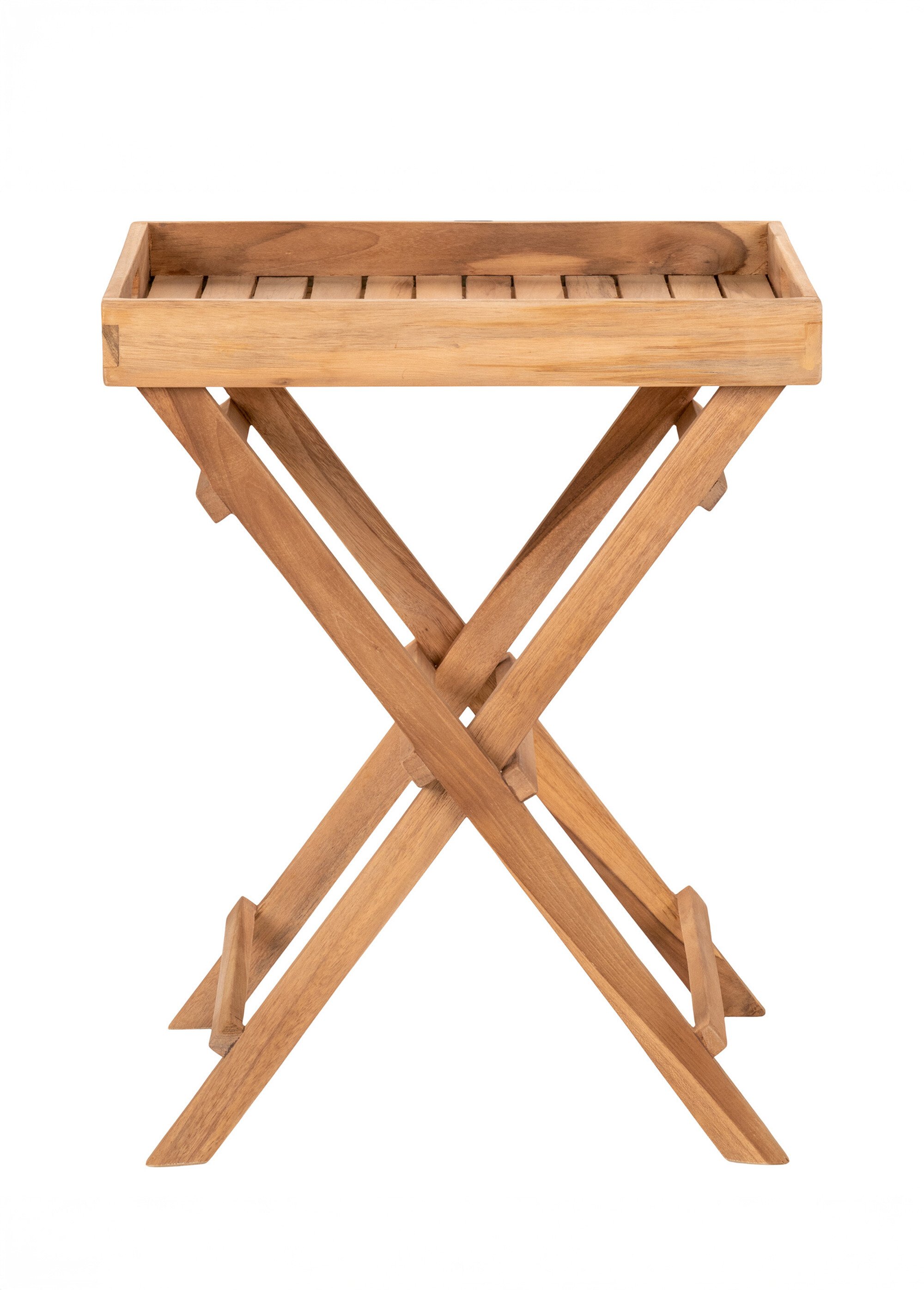 Table basse teck avec plateau amovible BEIGE HN-7501005 DE1