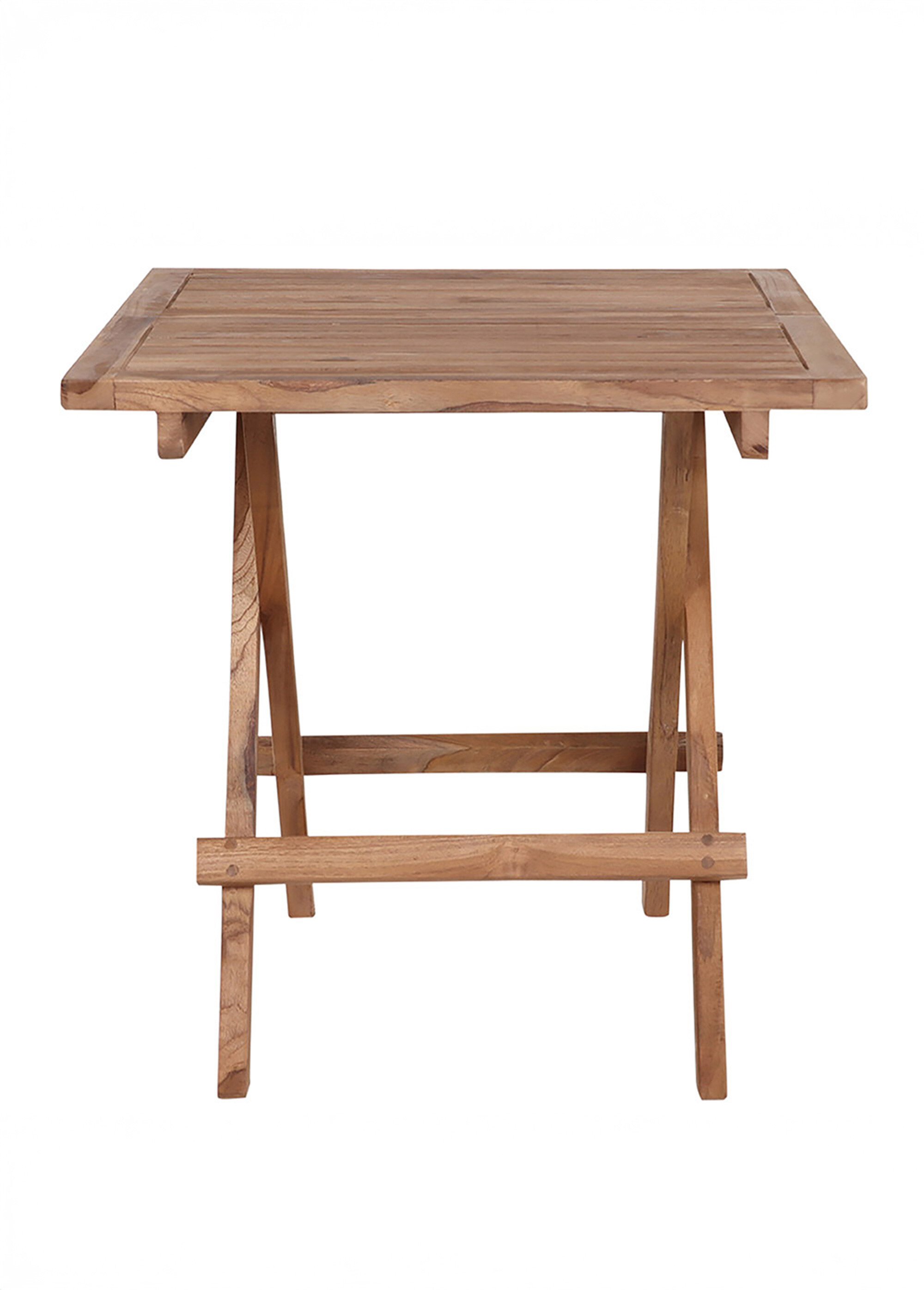 Table outdoor en bois de teck, pliable BEIGE HN-7501001 DE1