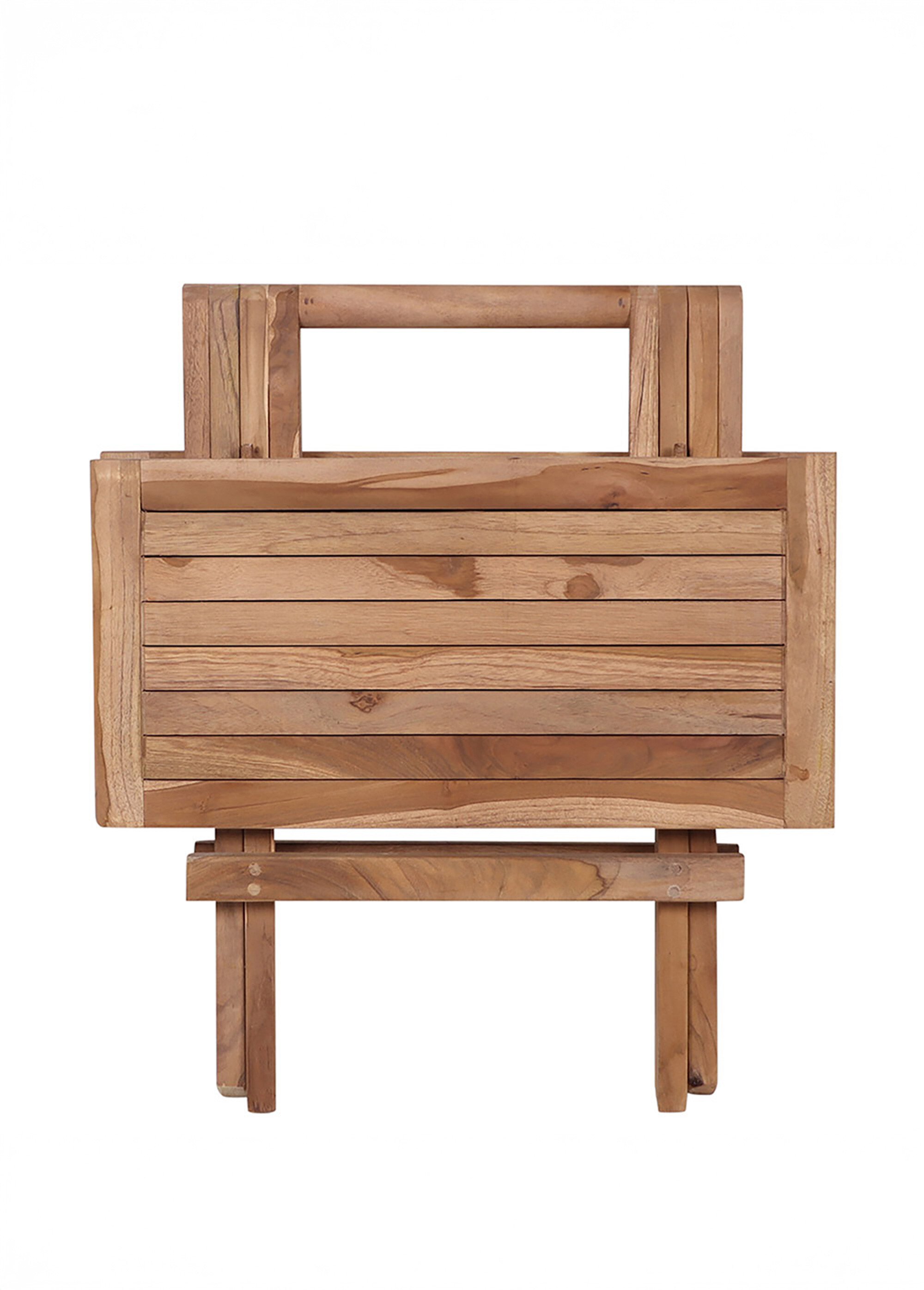 Table outdoor en bois de teck, pliable BEIGE HN-7501001 DE3